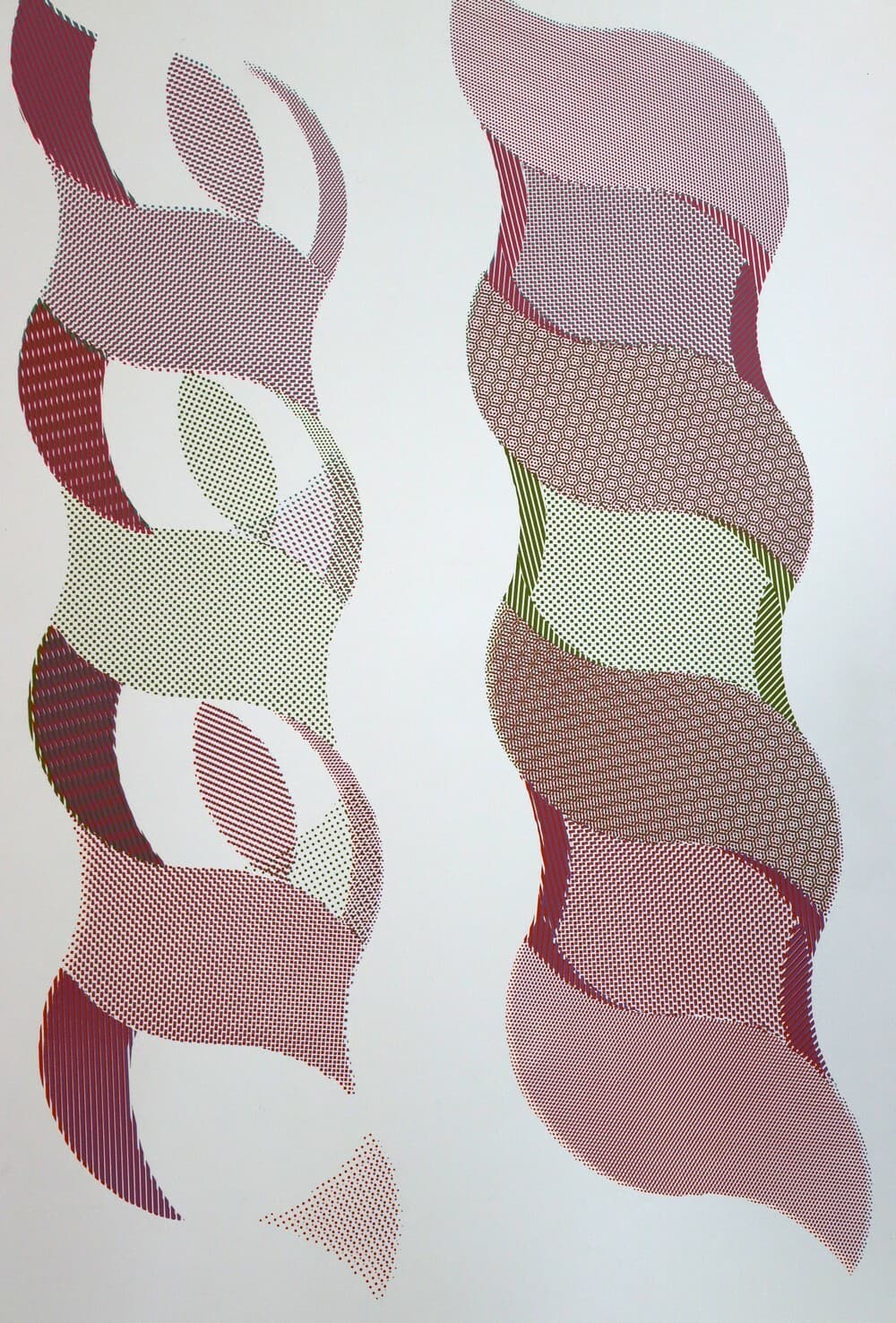 Woodman Pink Swirl Abstract Contemporary Unframed Serigraph Signed by Woodman - Thumbnail 4
