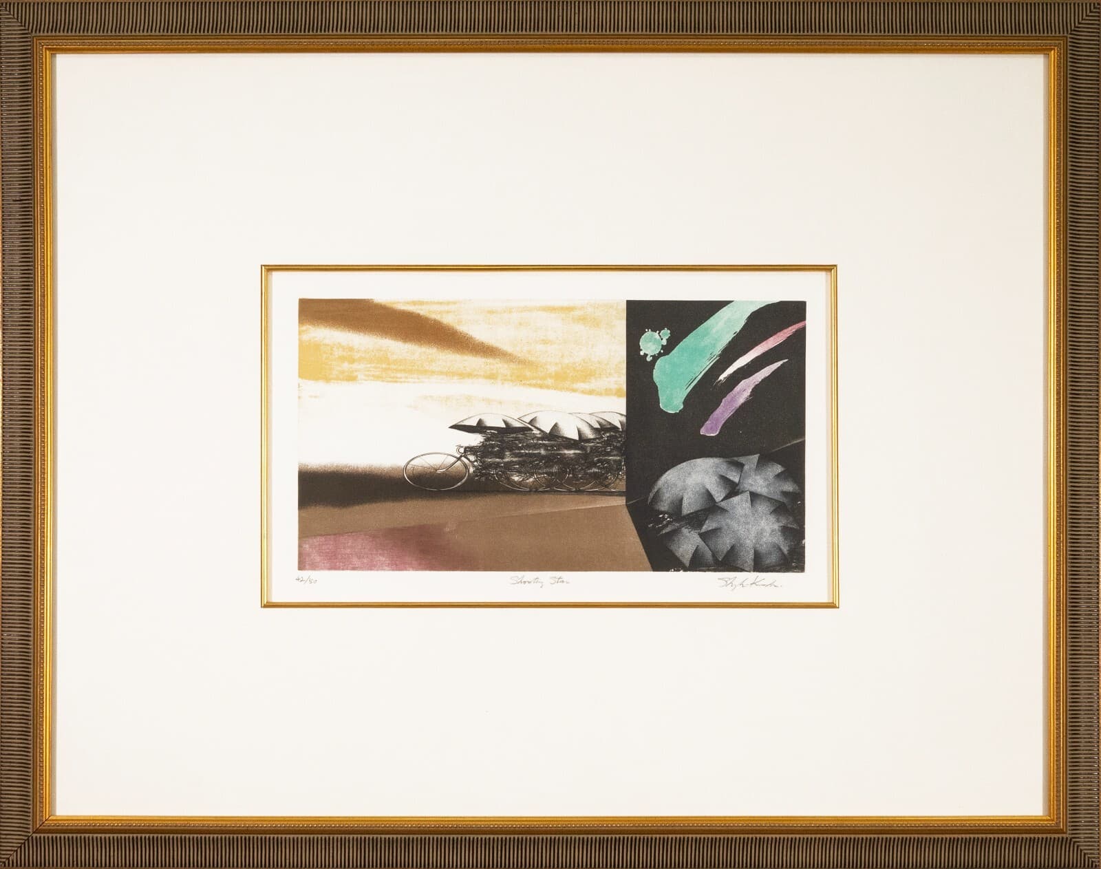 Shigeki Kuroda Shooting Star Signed Contemporary Etching with Aquatint 42/50 - Thumbnail 2