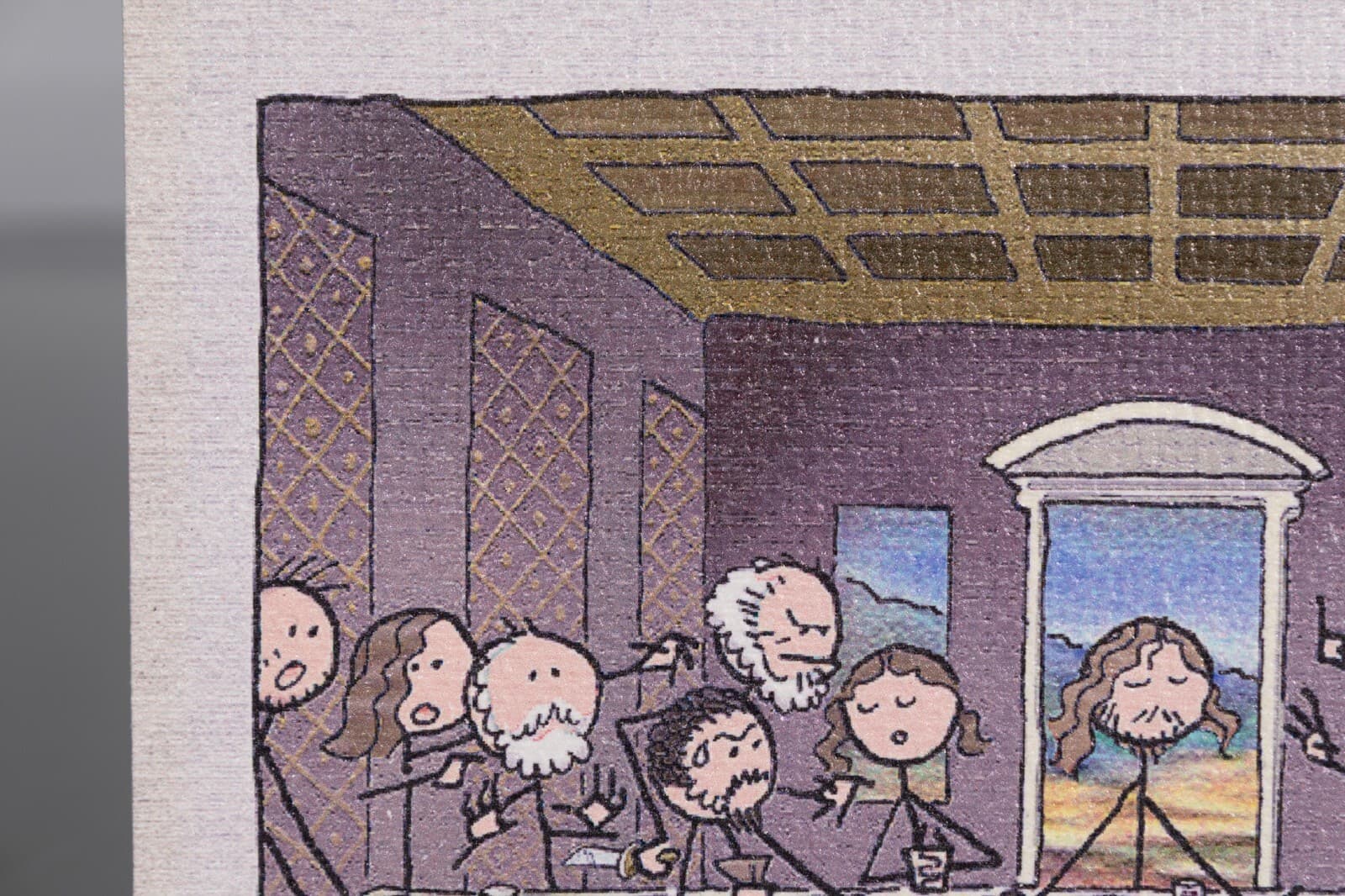 Matt Feazell Signed Leonardo DaVinci’s The Last Supper Stick Figure Masterpieces - Thumbnail 3