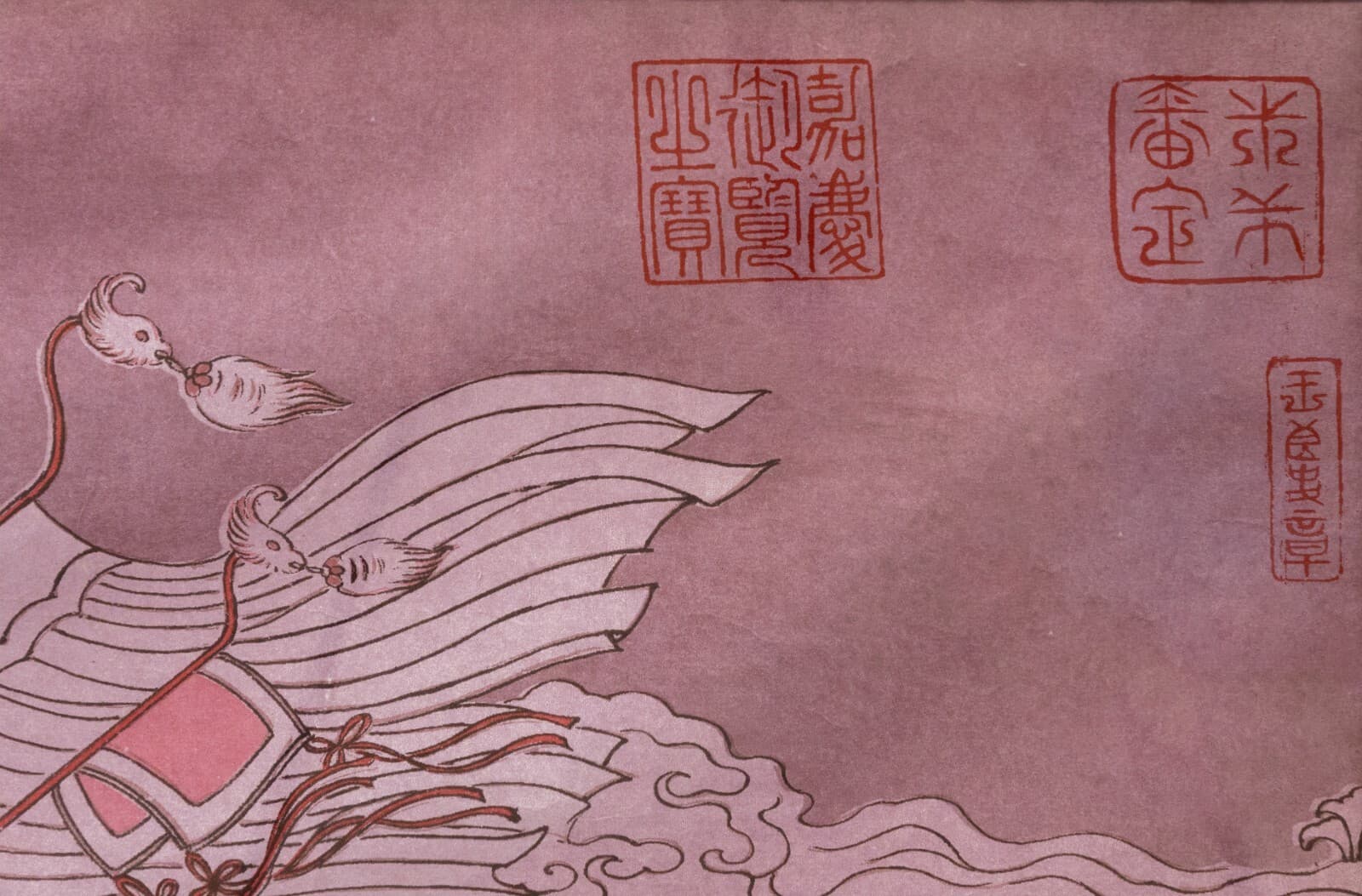 Ku Kai-Chi After Tang Artist The Nymph in the Lo River Chinese Ink & Watercolor - Thumbnail 4