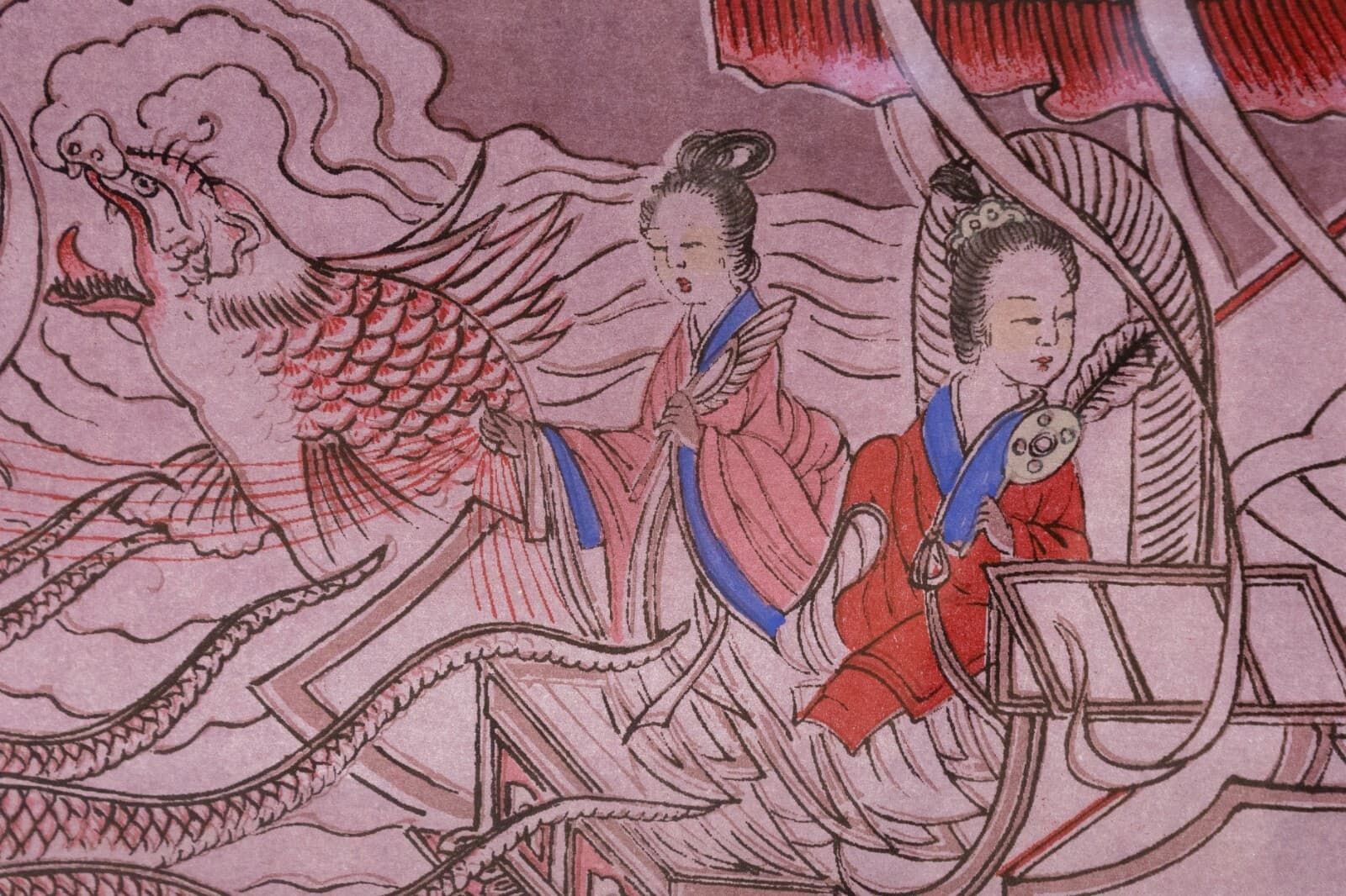 Ku Kai-Chi After Tang Artist The Nymph in the Lo River Chinese Ink & Watercolor - Thumbnail 6