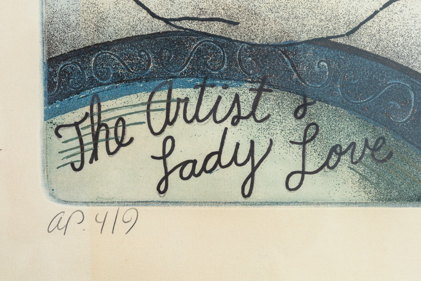 Peter Barger The Artist and the Lady Love Modern Expressionist Etching A.P. 4/9 - Thumbnail 4