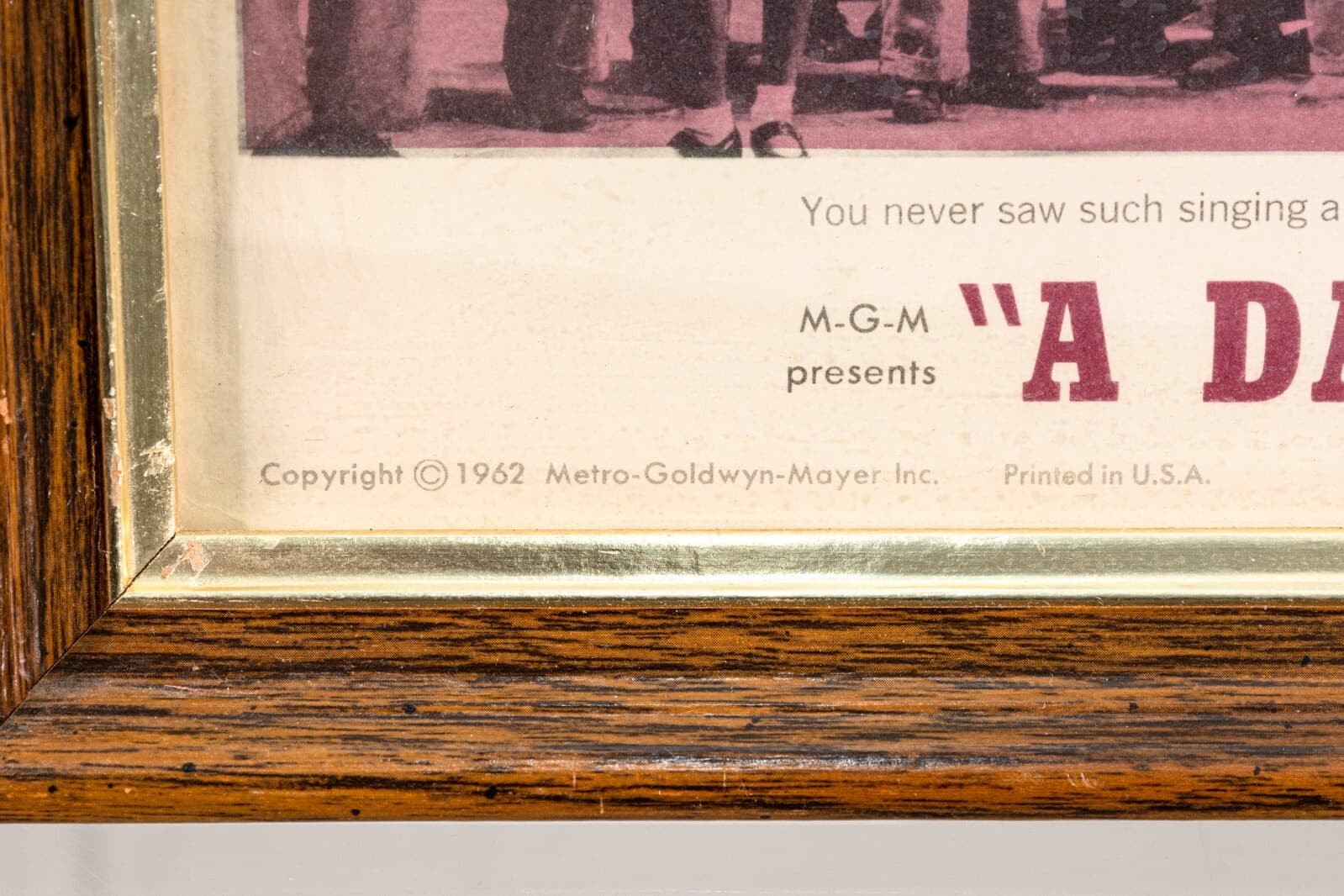 MGM A Day at the Races Marx Brothers Vintage Movie Memorabilia Art Framed 1962 - Thumbnail 7