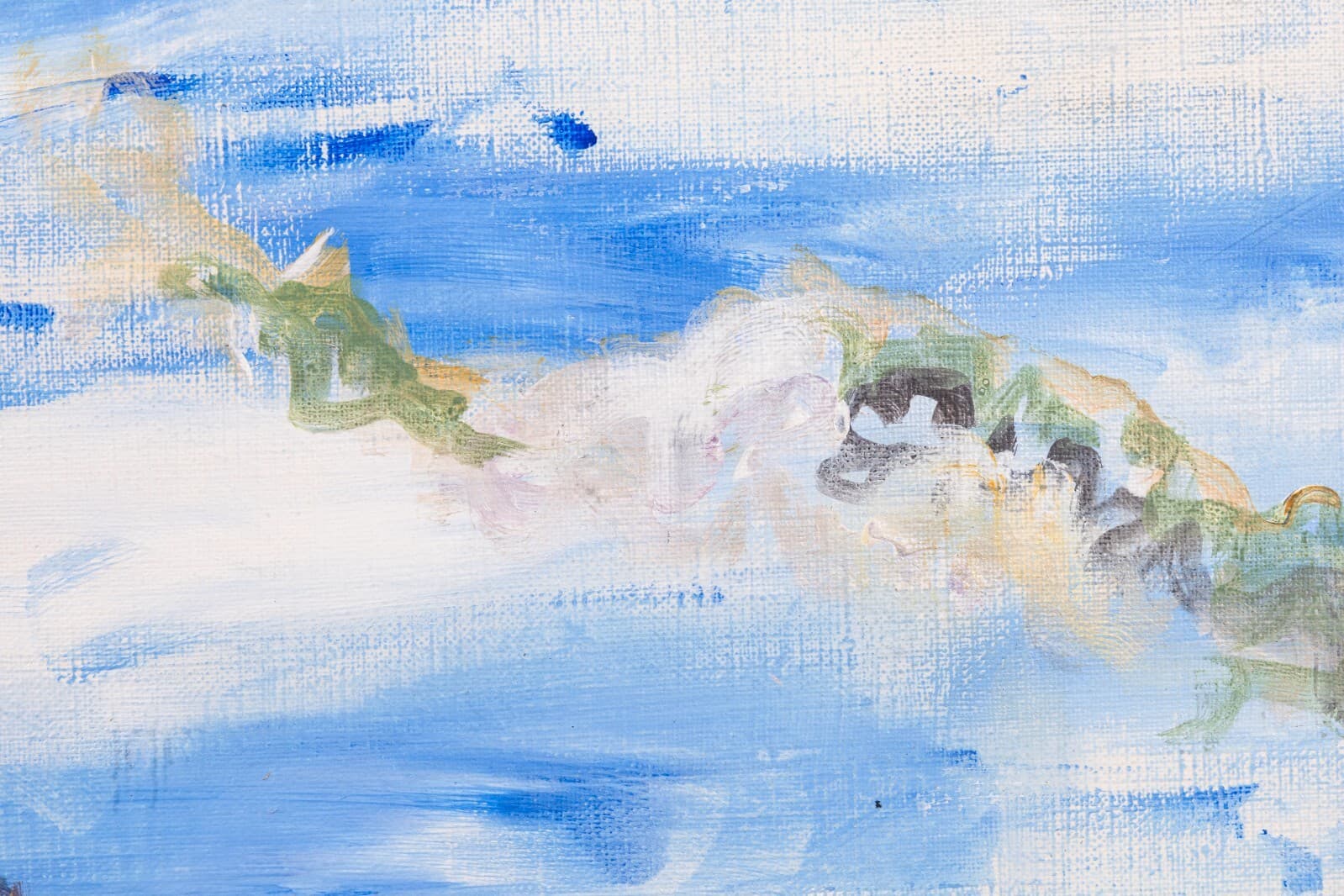 Contemporary Surrealist Shadow Figure with Factory Signed 2014 Painting on Paper - Thumbnail 3