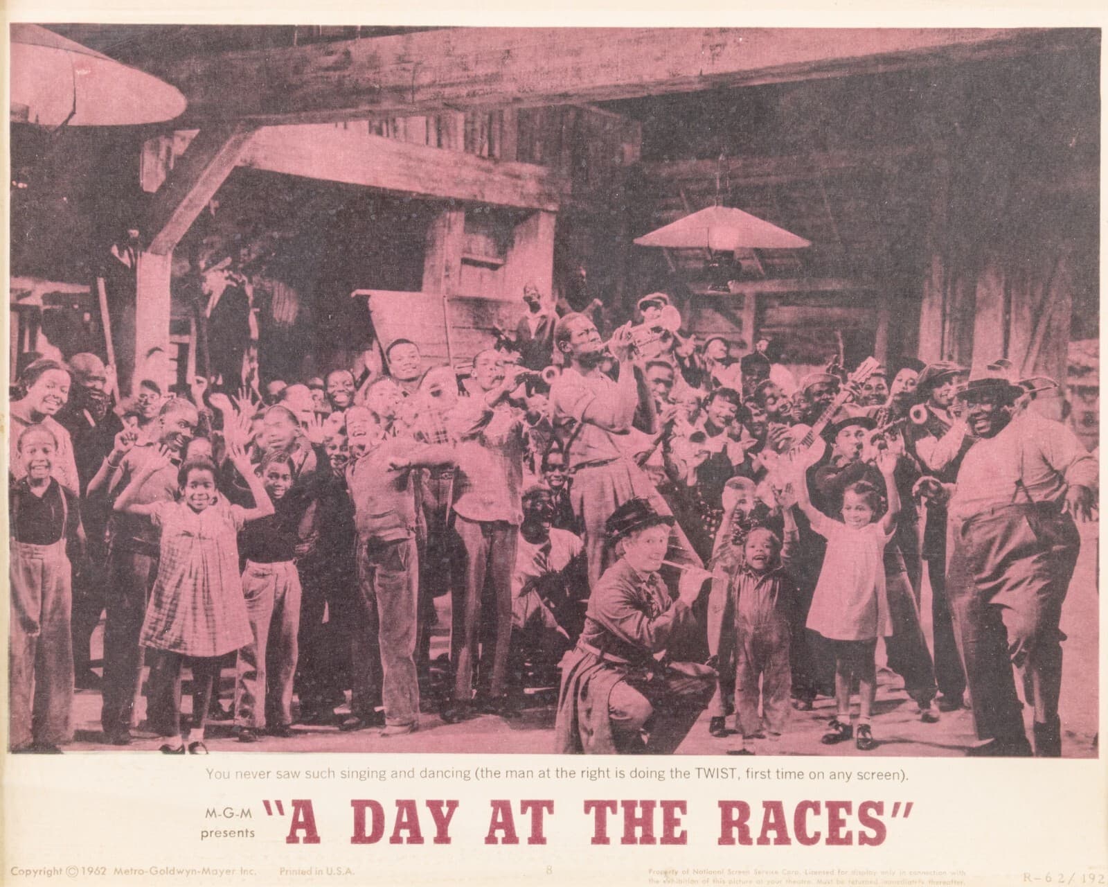 MGM A Day at the Races Marx Brothers Vintage Movie Memorabilia Art Framed 1962 - Thumbnail 2