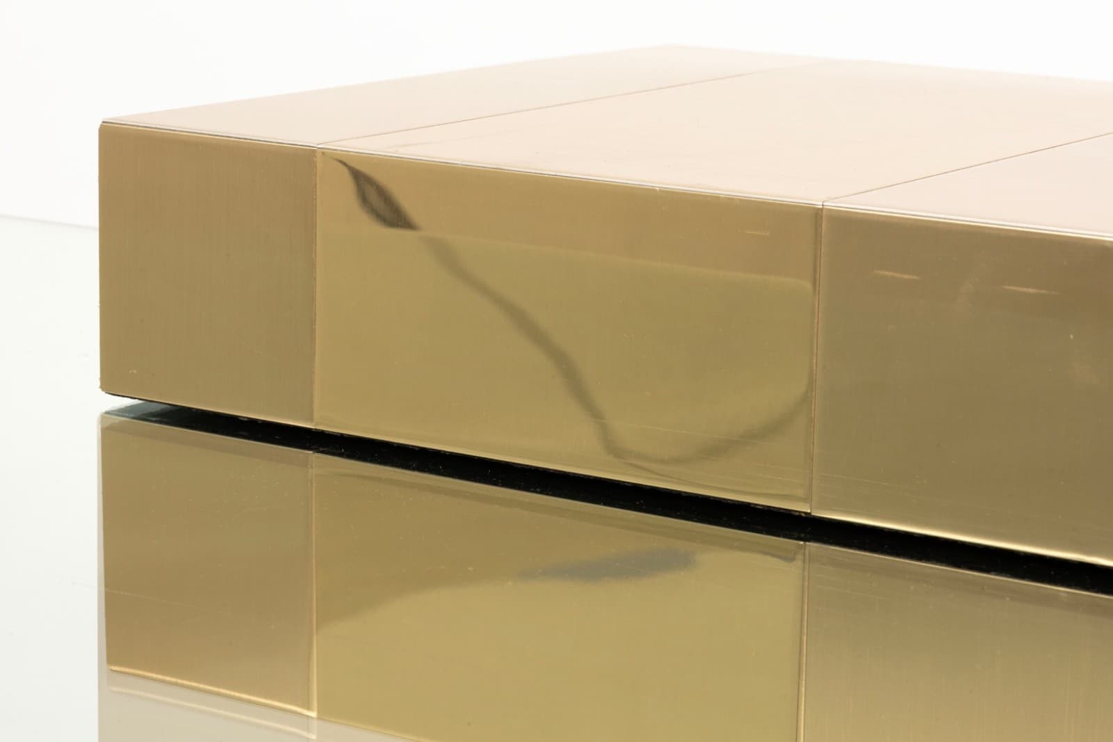 Cityscape Brass And Glass Floating Coffee Table By Paul Evans - Thumbnail 6