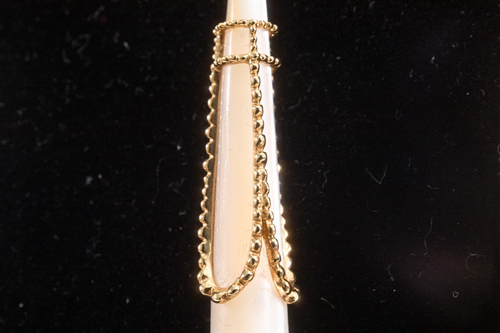 Pair of Vintage Erte Tear Drop Pearl & 14K Gold Earrings Signed Numbered 15/300 - Thumbnail 3