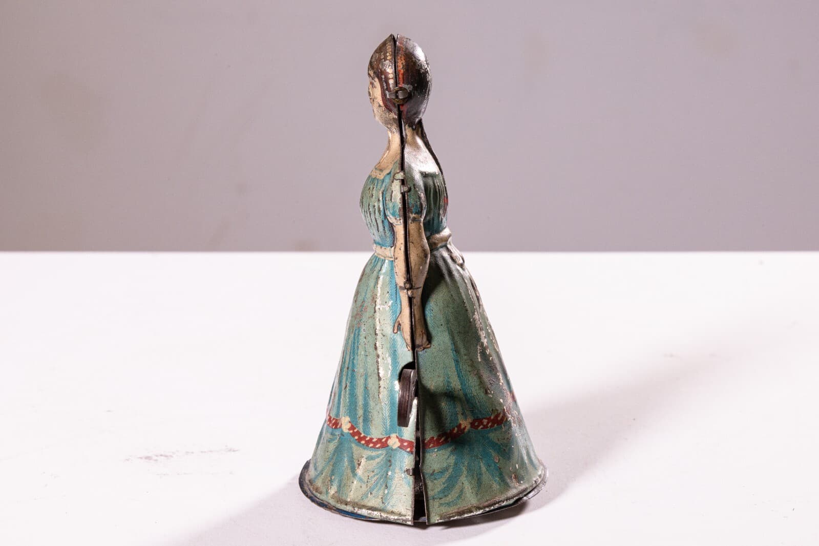 Heinrich Fisher & Co Woman in Apron Antique Windup Tin Toy Collectables 1920s - Thumbnail 3
