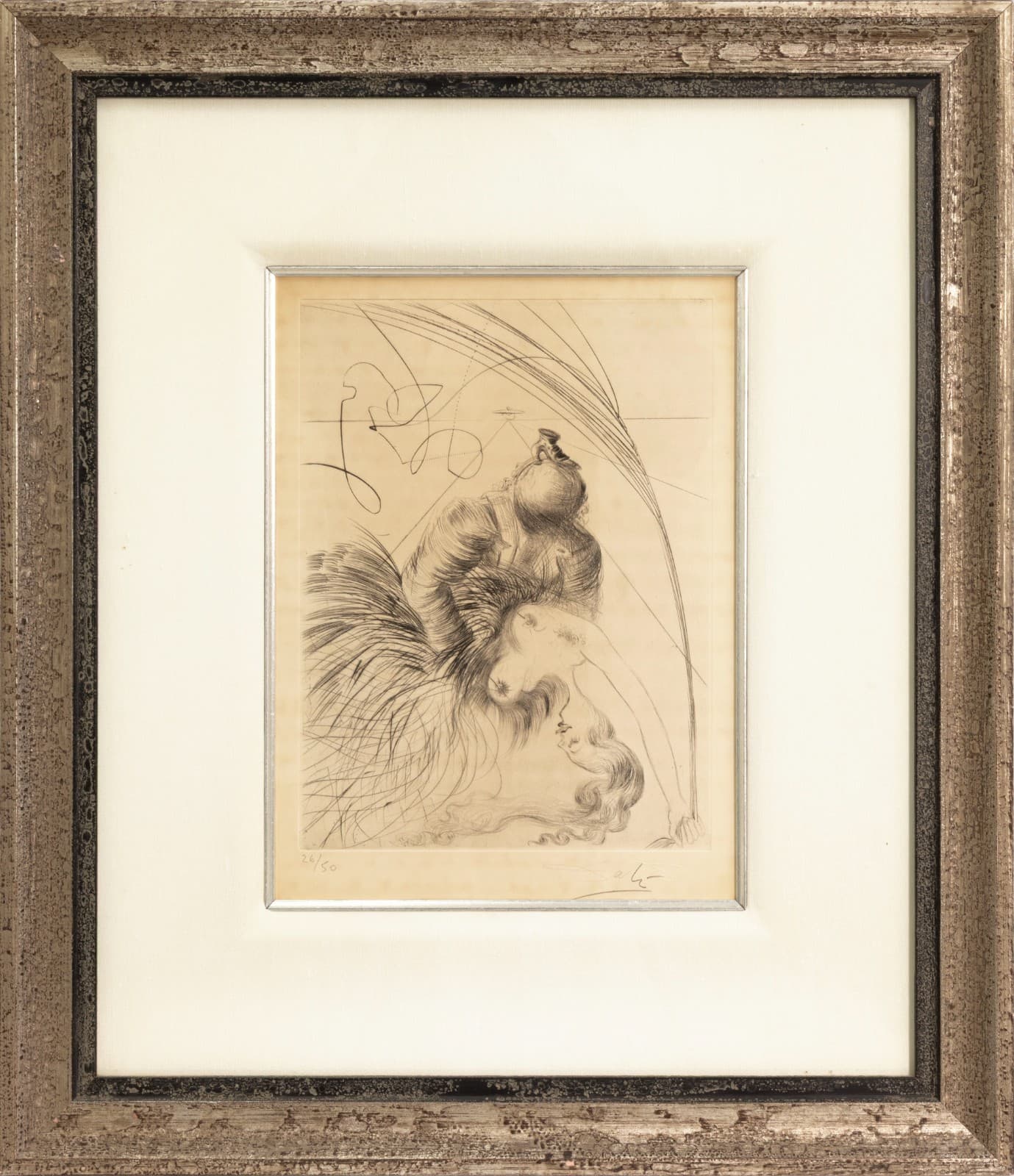 Salvador Dali Femme a la Chaussure (Woman with Shoe) 1968 Signed Etching 26/50 - Thumbnail 2
