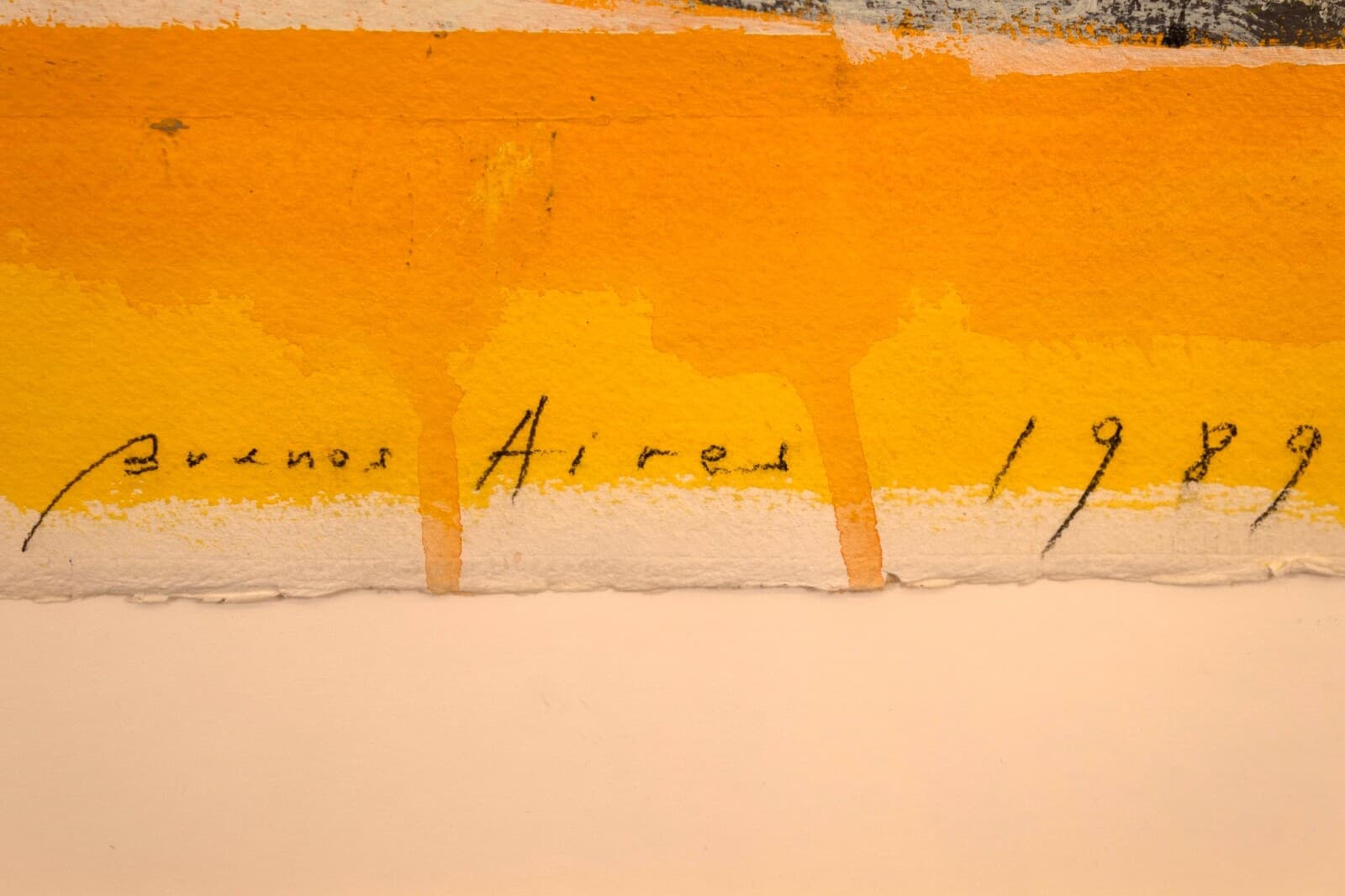 Perez Celis Buenos Aires Abstract Oil Painting on Paper 1989 - Thumbnail 10
