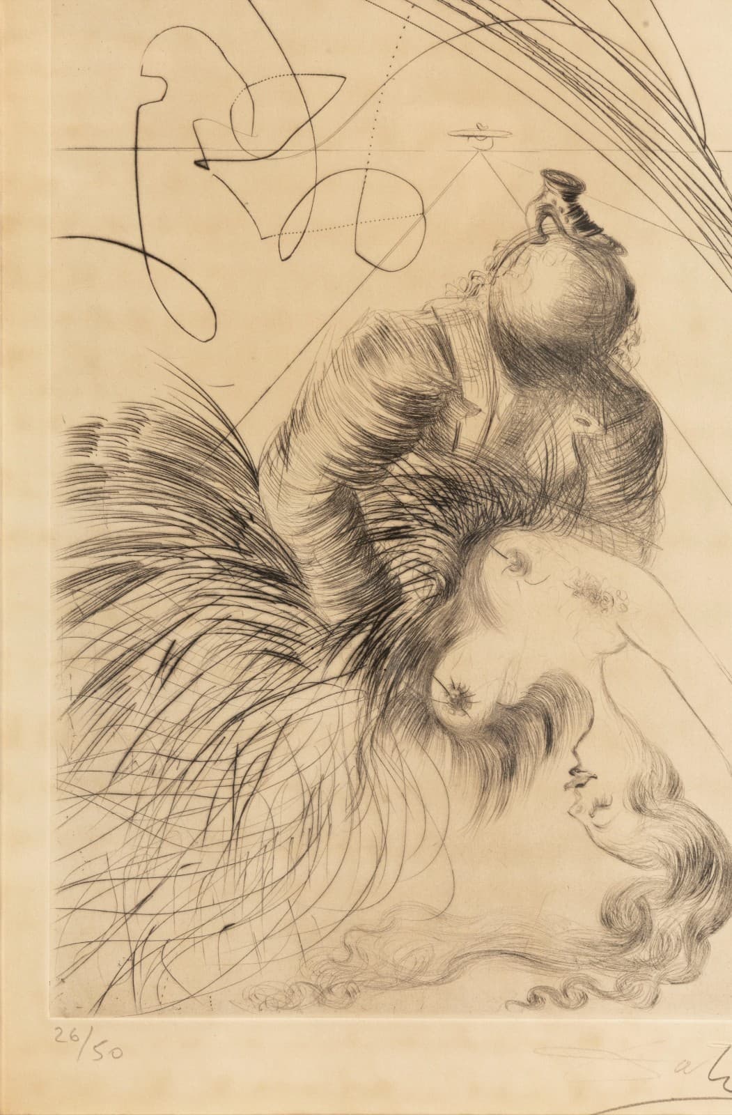 Salvador Dali Femme a la Chaussure (Woman with Shoe) 1968 Signed Etching 26/50 - Thumbnail 5