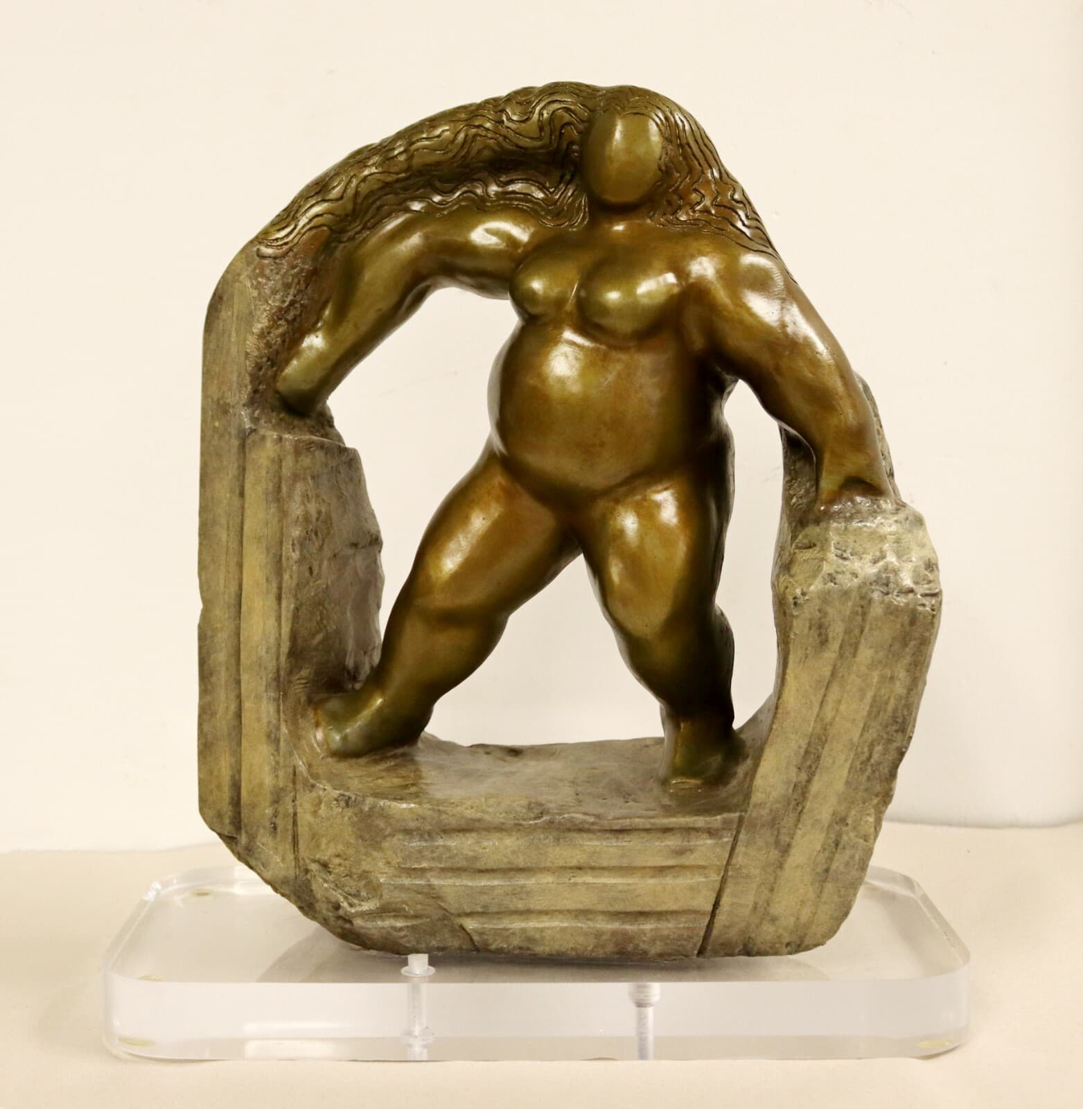 Contemporary Bronze Table Sculpture Duchess Nude Signed by Jerry Soble 1990s - Thumbnail 2