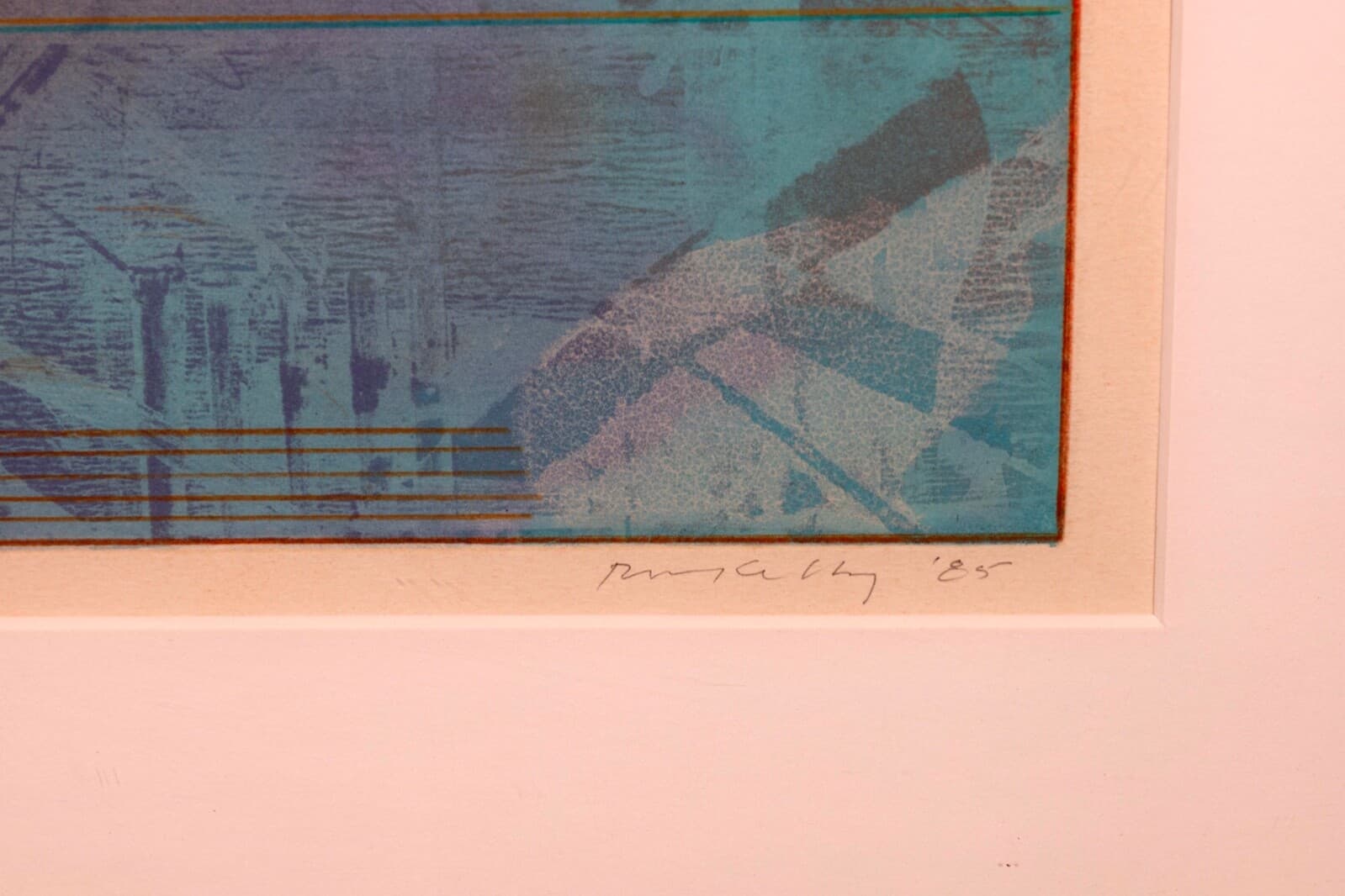 Robert Kelly Kalasa V Signed Modern Abstract Aquatint Etching 5/50 Framed 1985 - Thumbnail 5