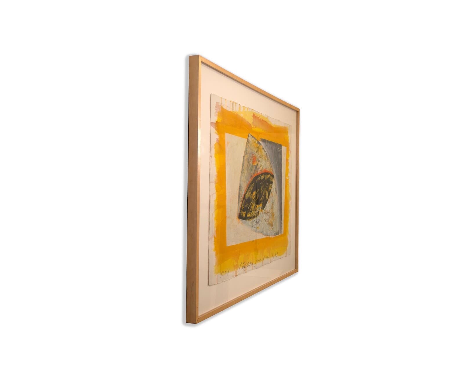 Perez Celis Buenos Aires Abstract Oil Painting on Paper 1989 - Thumbnail 3