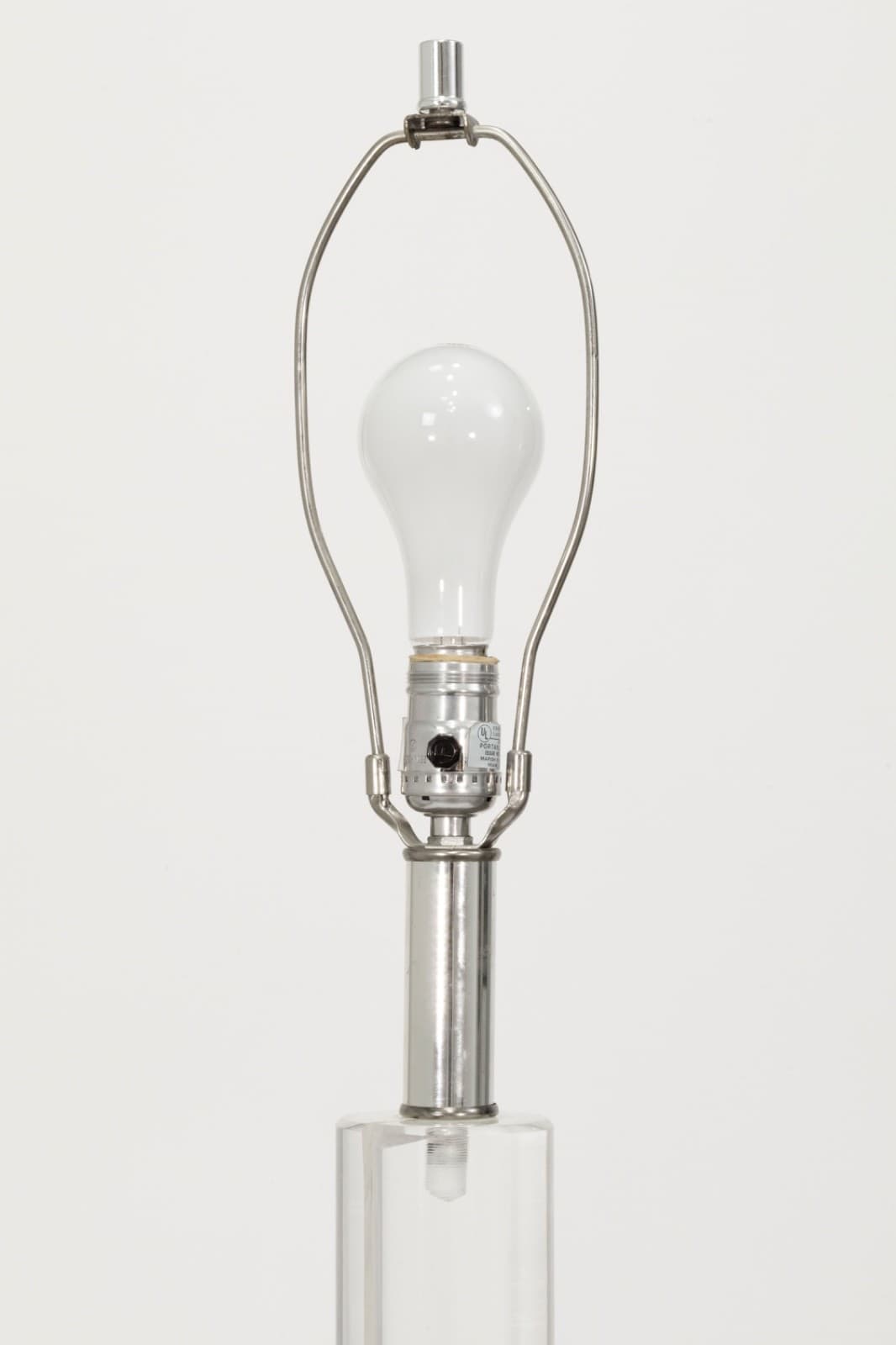 Chunky Lucite Tubular Column Table Lamp By Design Classics - Thumbnail 3