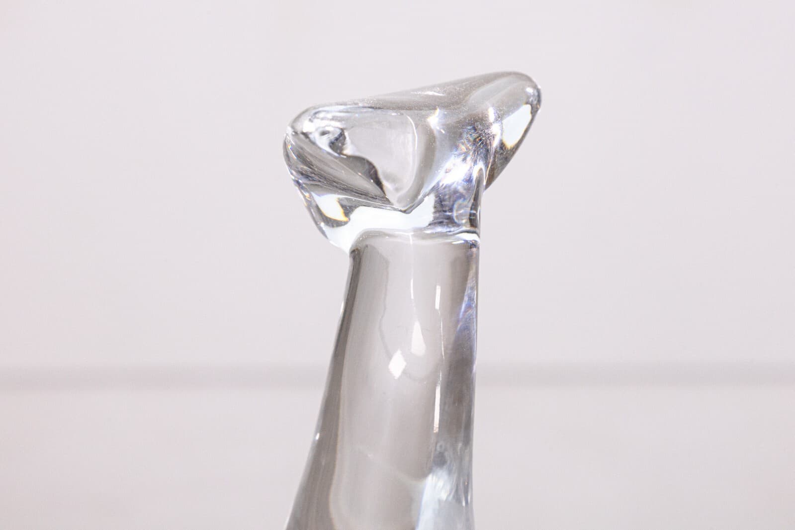 Baccarat Crystal Glass Cat Figurine Table Sculpture - Thumbnail 3