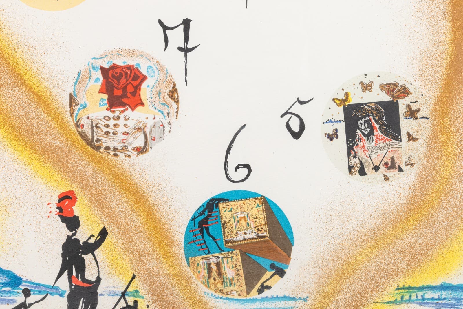 Modern Surrealism Lithograph In the Style of Salvador Dali Time & Space Unframed - Thumbnail 6