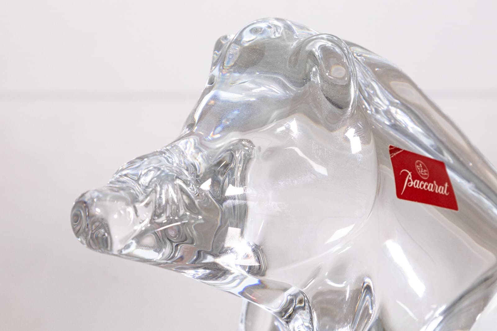 Baccarat Crystal Glass Boar Figurine Table Sculpture - Thumbnail 2