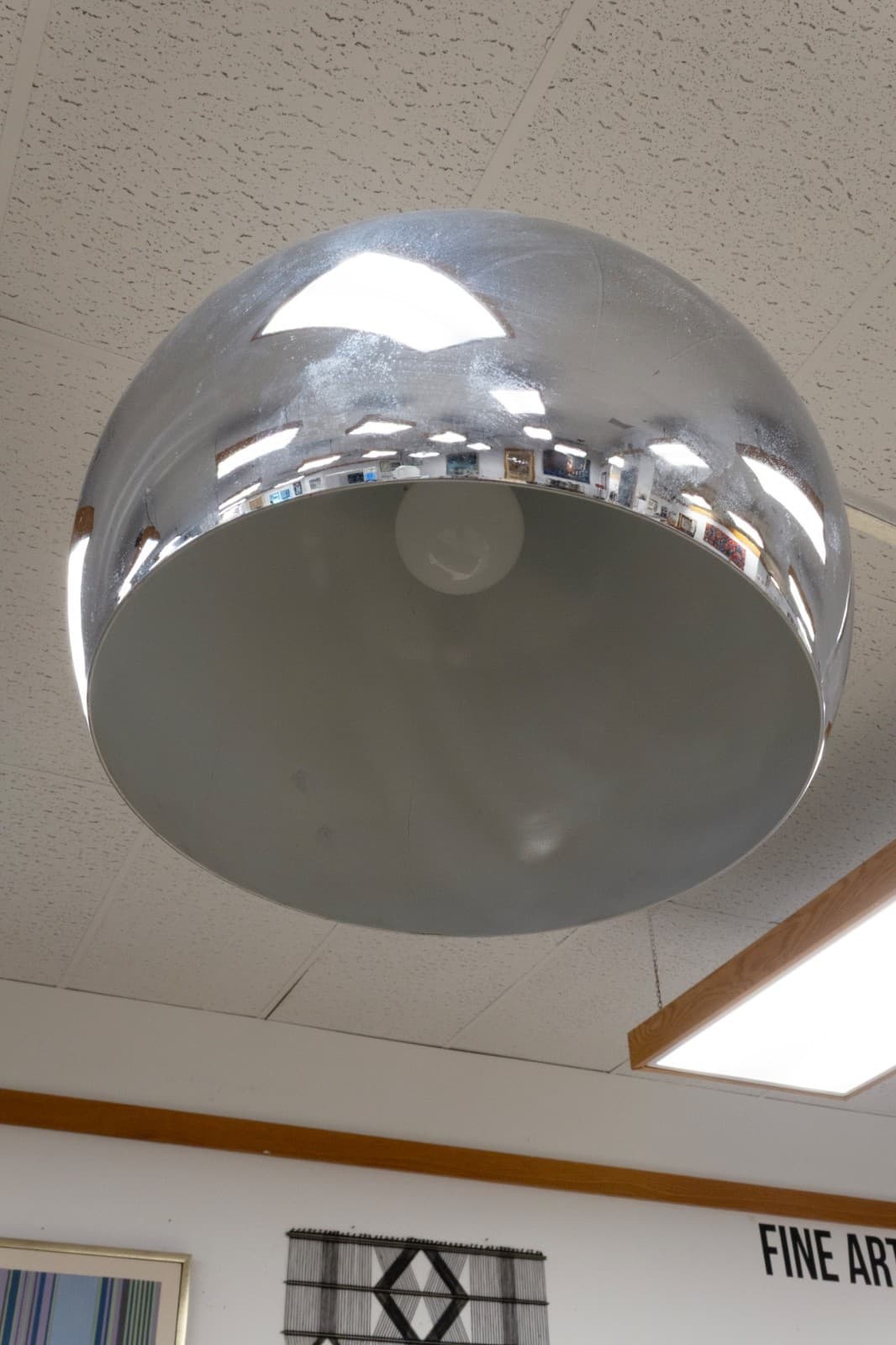 Mid Century Modern Adjustable Chrome Ball Arch Lamp With Marble Base - Thumbnail 3