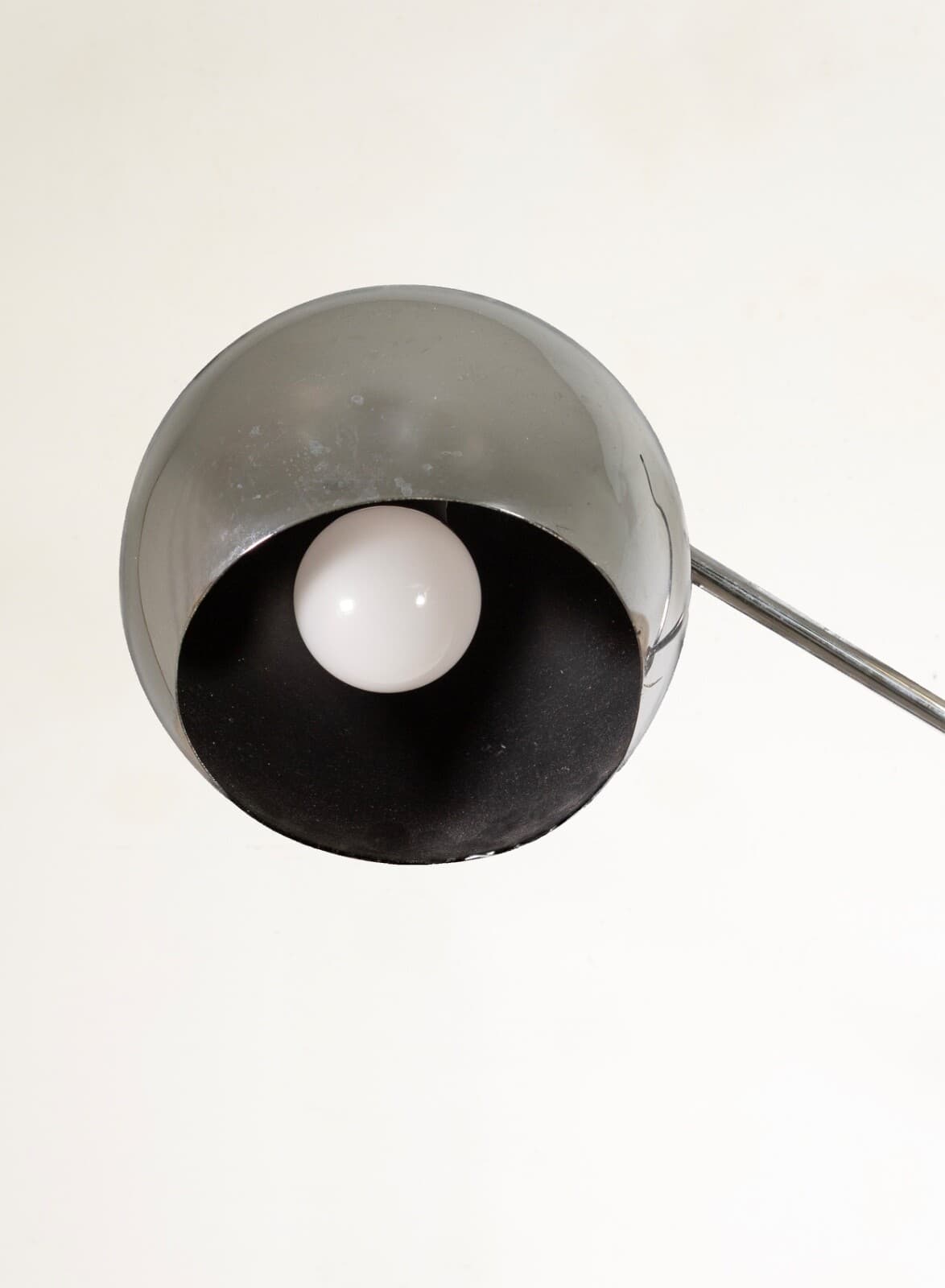 Robert Sonneman "Orbiter" Leather And Chrome Mid Century Modern Floor Lamp - Thumbnail 9