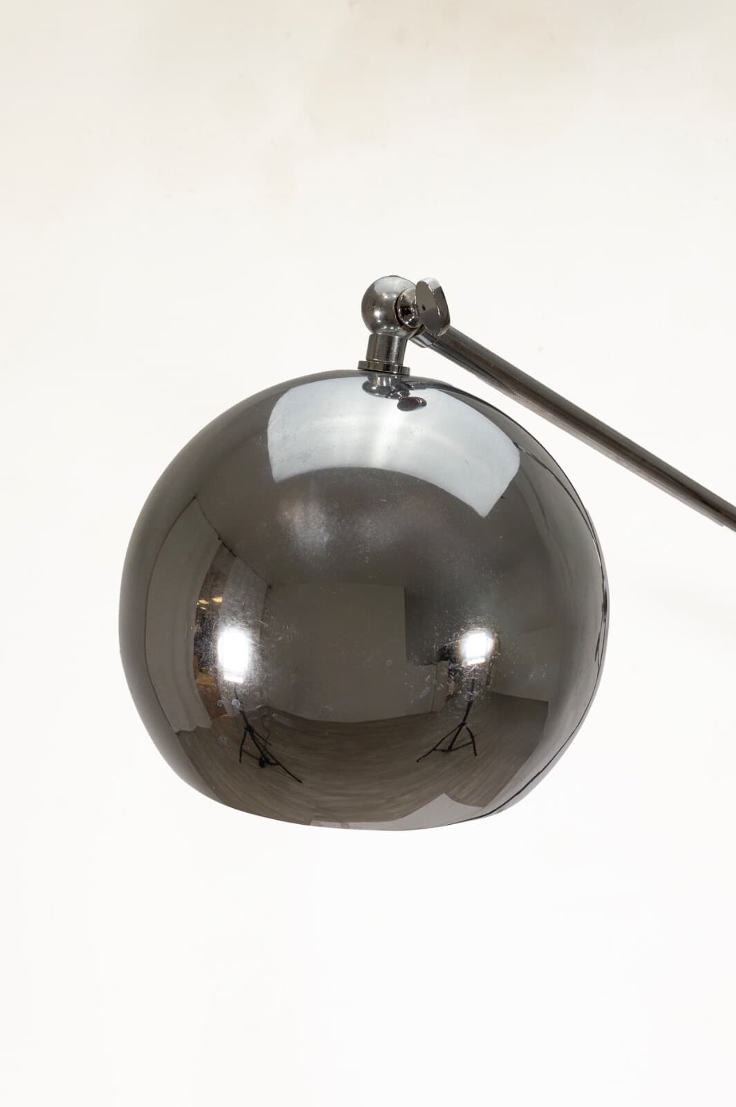 Robert Sonneman "Orbiter" Leather And Chrome Mid Century Modern Floor Lamp - Thumbnail 5