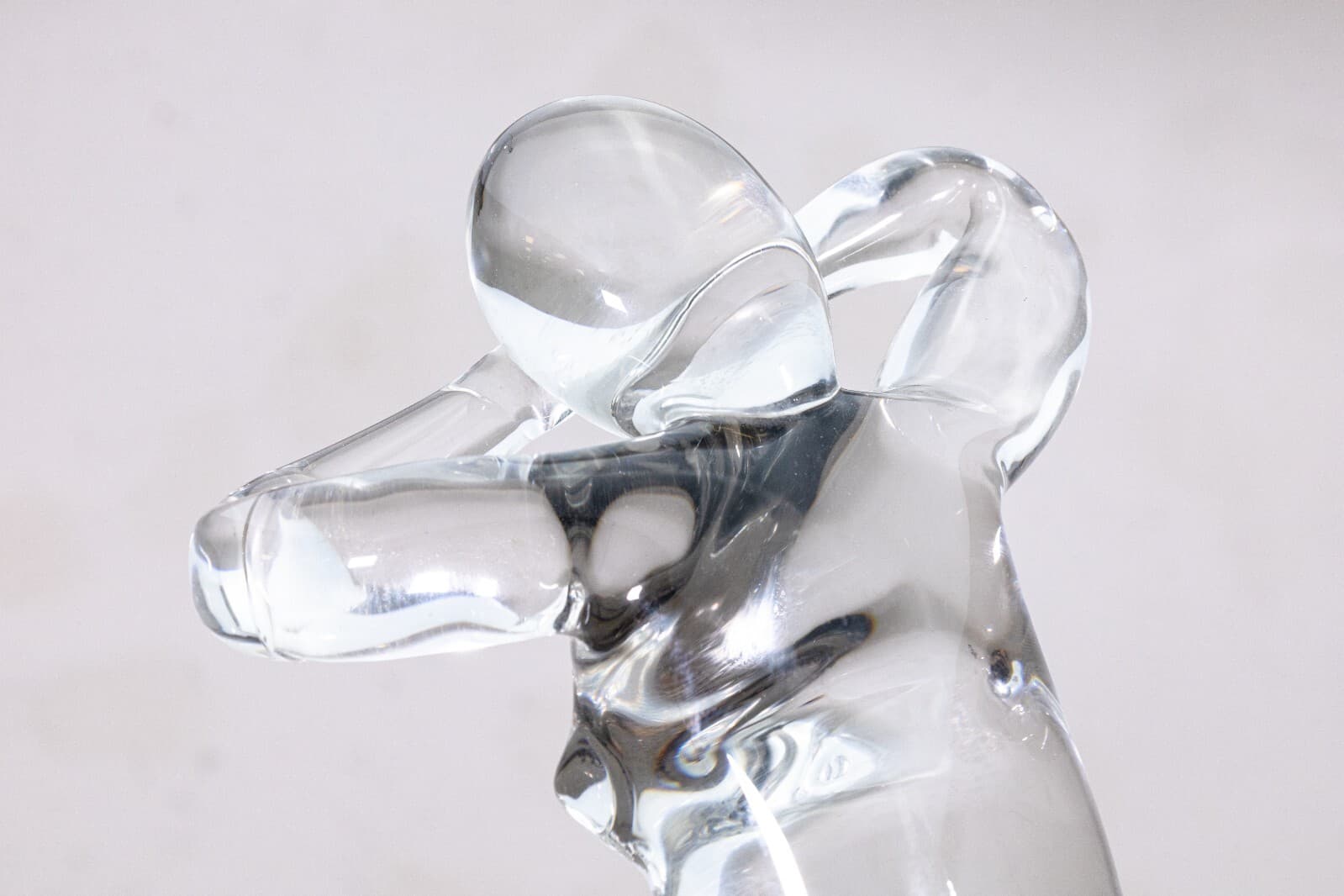 Elio Raffaeli for Salviati Murano Glass Clear Sculpture of a Figurative Woman - Thumbnail 3
