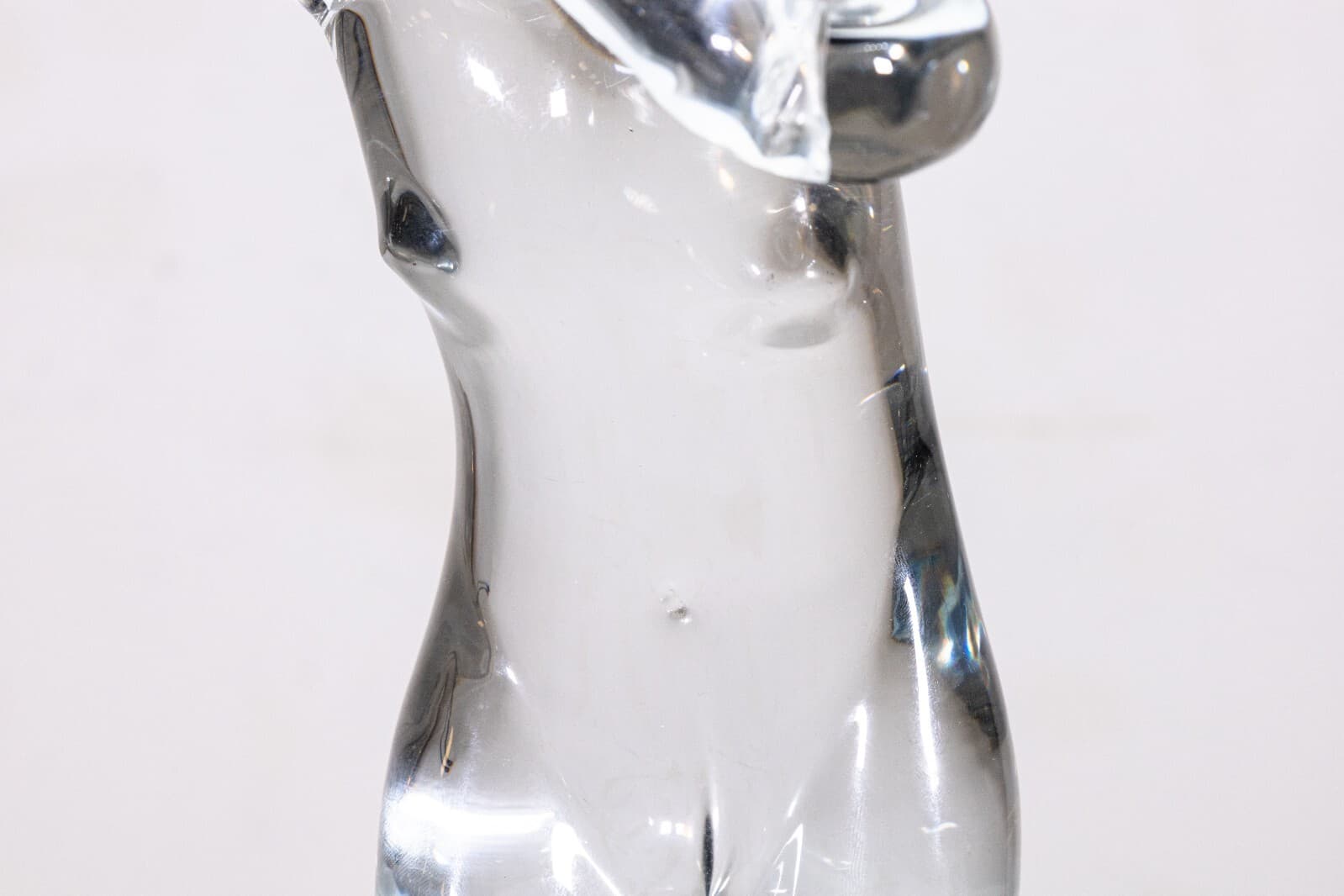 Elio Raffaeli for Salviati Murano Glass Clear Sculpture of a Figurative Woman - Thumbnail 4