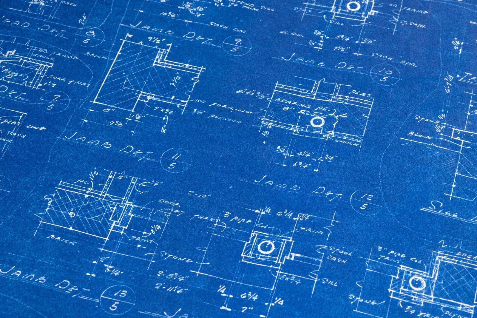 Minoru Yamasaki Original Architecture Blueprints 1953 Sloan Dental Clinic Detroi - Thumbnail 9