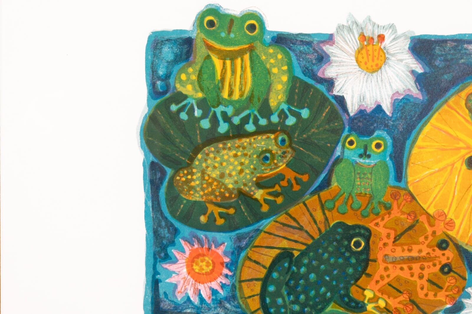 Judith Bledsoe A Knot Of Toads Signed Modernist Lithograph 215/300 Framed - Thumbnail 6