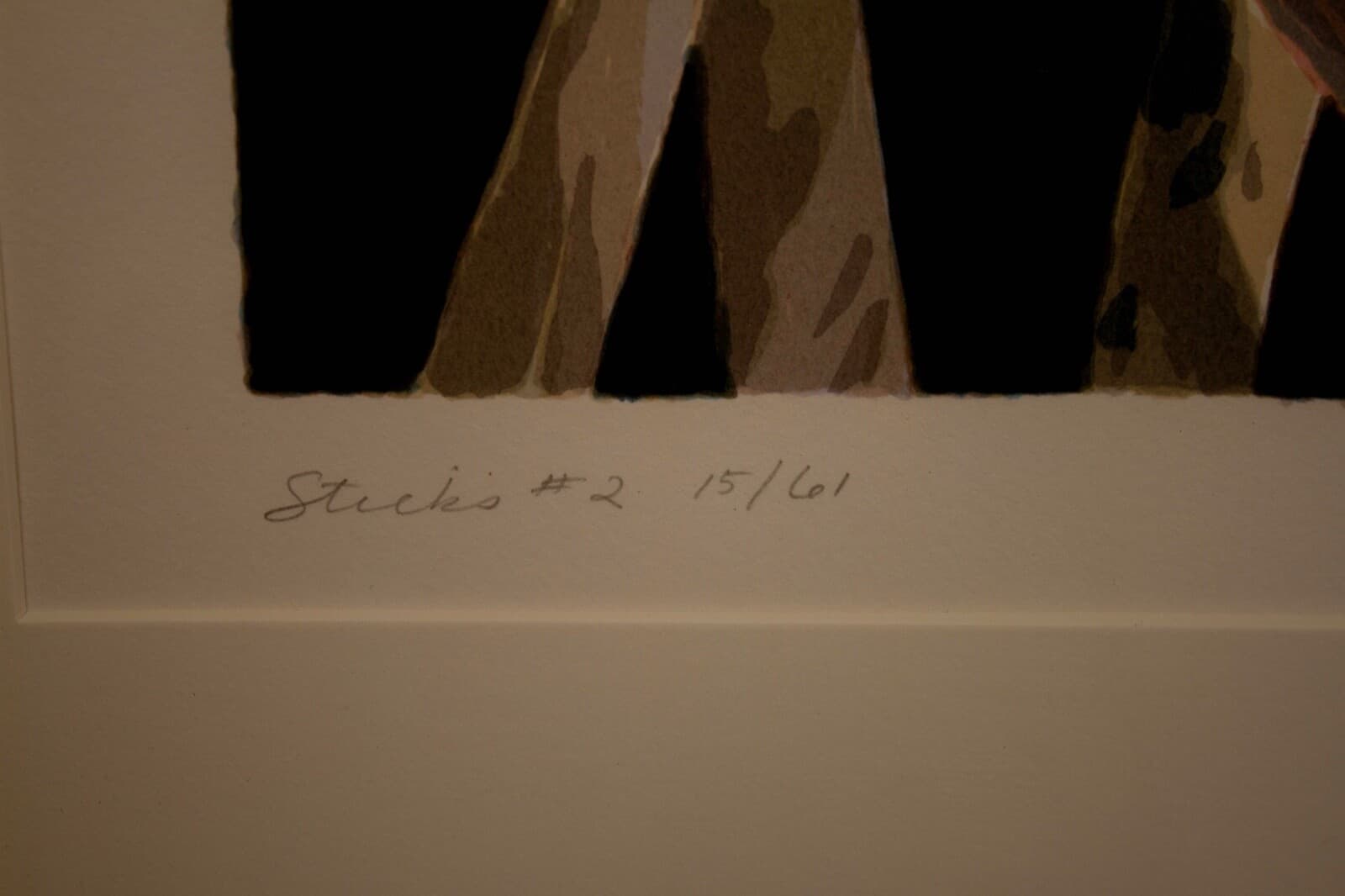 Catherine Kernan Sticks #2 Signed Contemporary Abstract Screenprint 15/61 Framed - Thumbnail 7