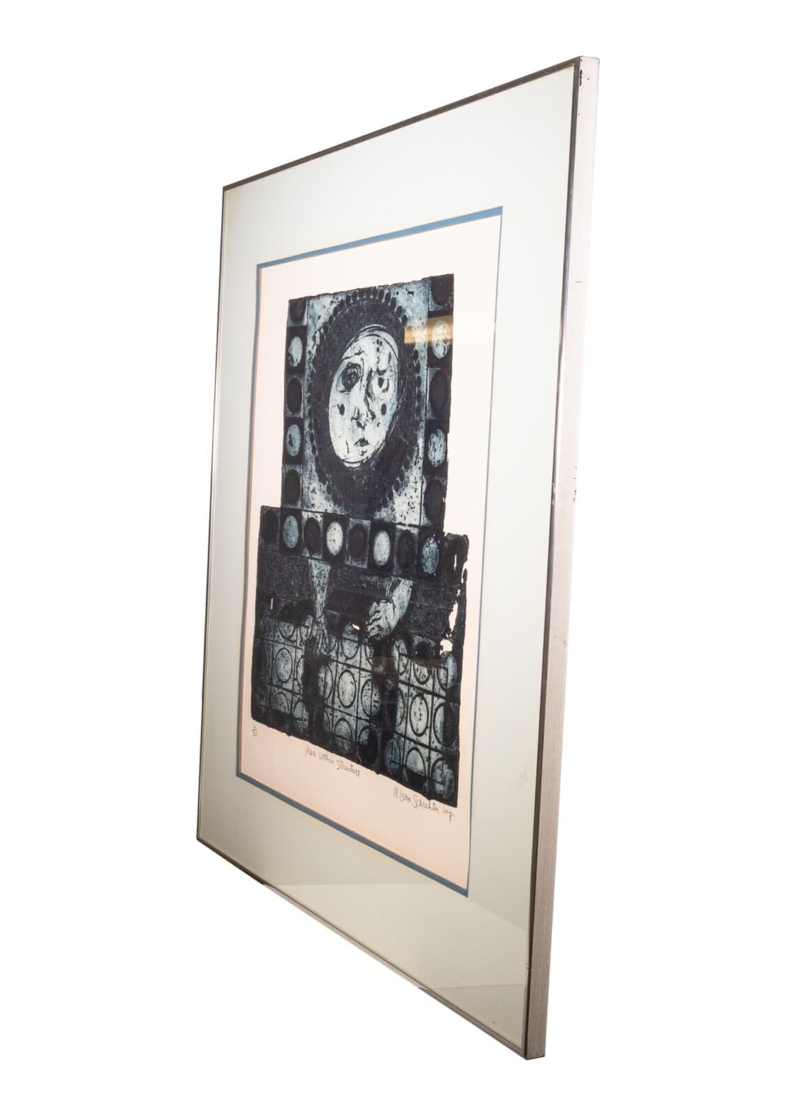 Marilyn Levin Schecter Man W/o Structure Modern Embossed Etching on Paper 12/30 - Thumbnail 3