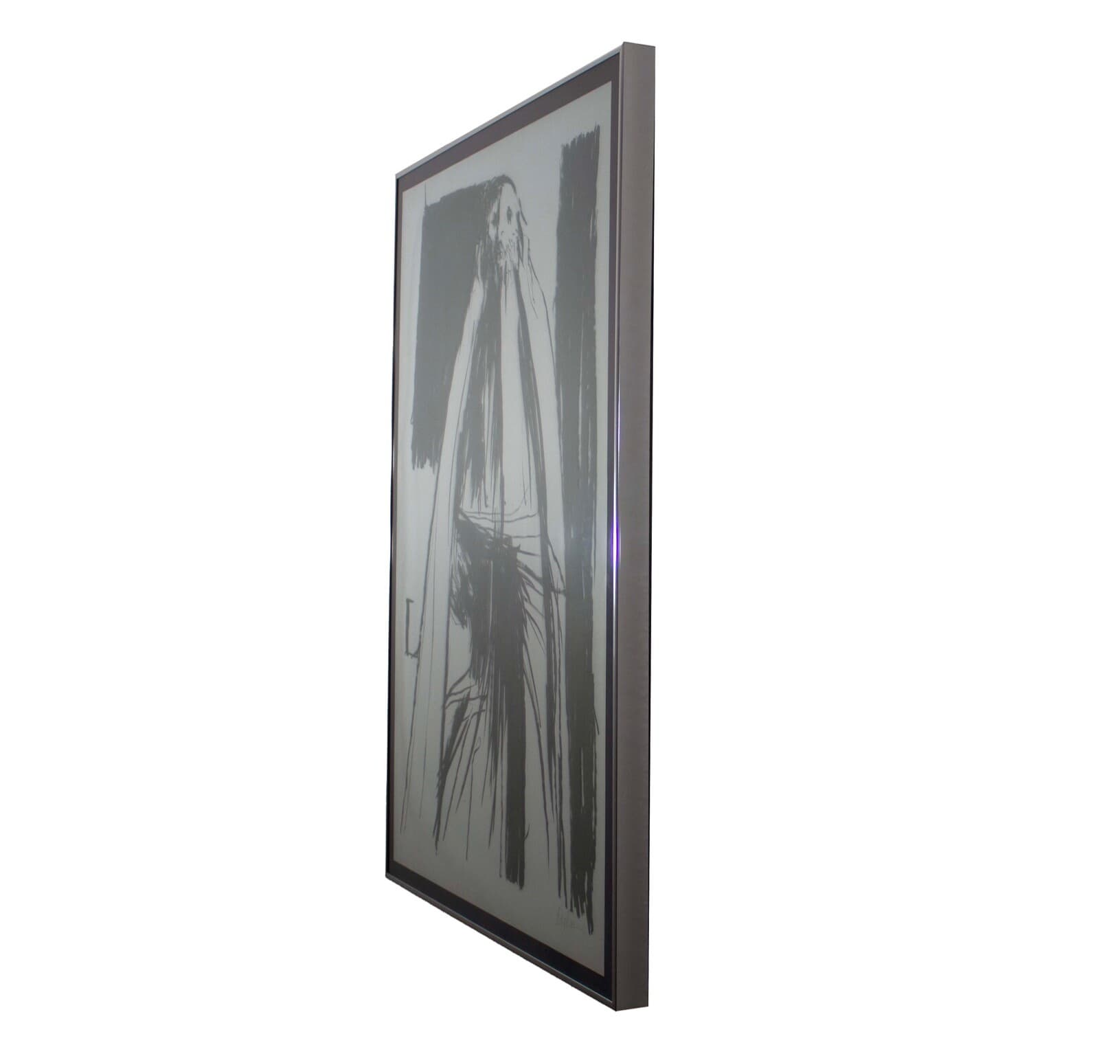 Leonard Baskin The Patriarch Signed Modern Lithograph on Paper 87/160 Framed '71 - Thumbnail 3