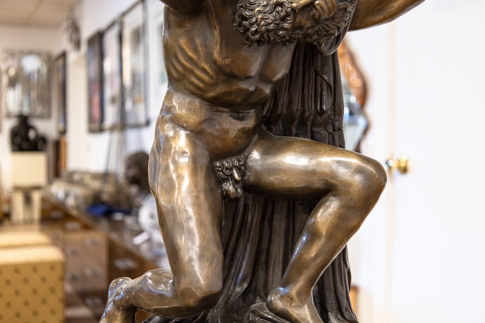 Claude Michel Clodion After Altlas Bronze Figurative Sculpture 1890s - Thumbnail 8