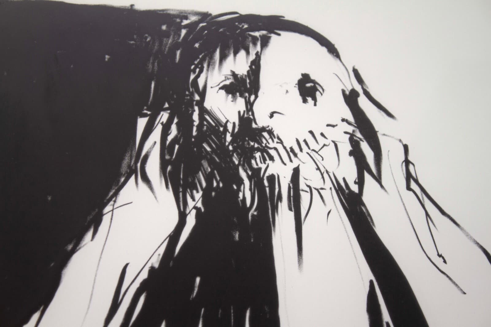 Leonard Baskin The Patriarch Signed Modern Lithograph on Paper 87/160 Framed '71 - Thumbnail 4