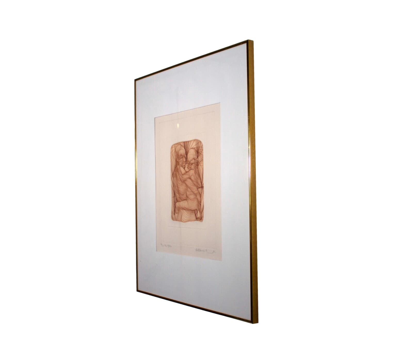 Guillaume Azoulay Mere Afrique Signed Modern Etching on Paper 58/300 Framed 1977 - Thumbnail 4