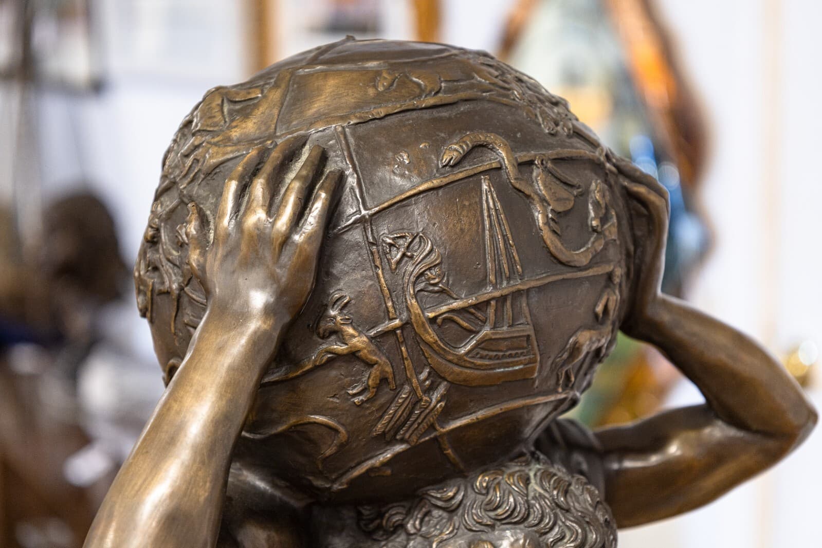 Claude Michel Clodion After Altlas Bronze Figurative Sculpture 1890s - Thumbnail 5