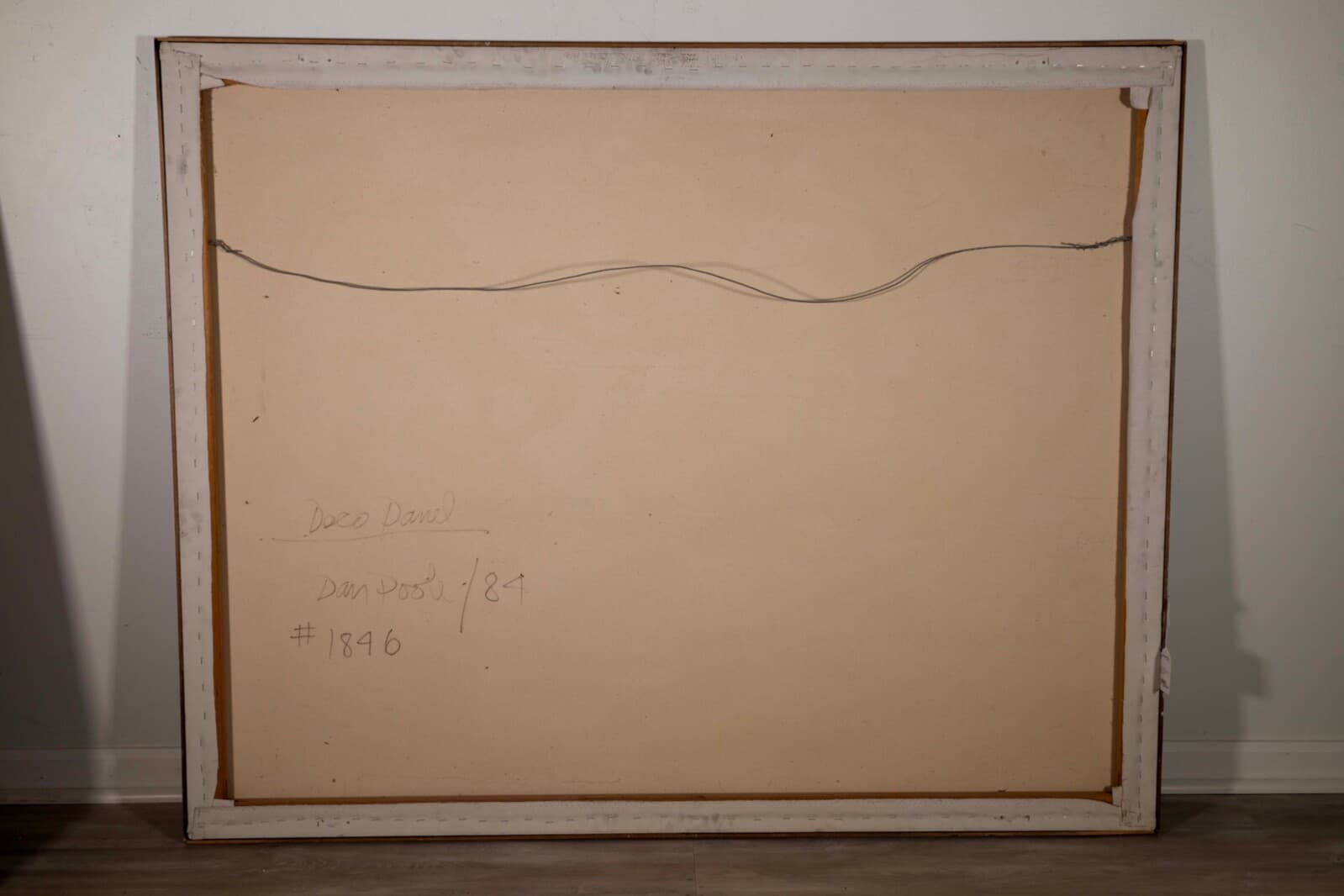 Dan Poole Deco Panel Signed 1984 Acrylic Contemporary Painting on Canvas Framed - Thumbnail 2