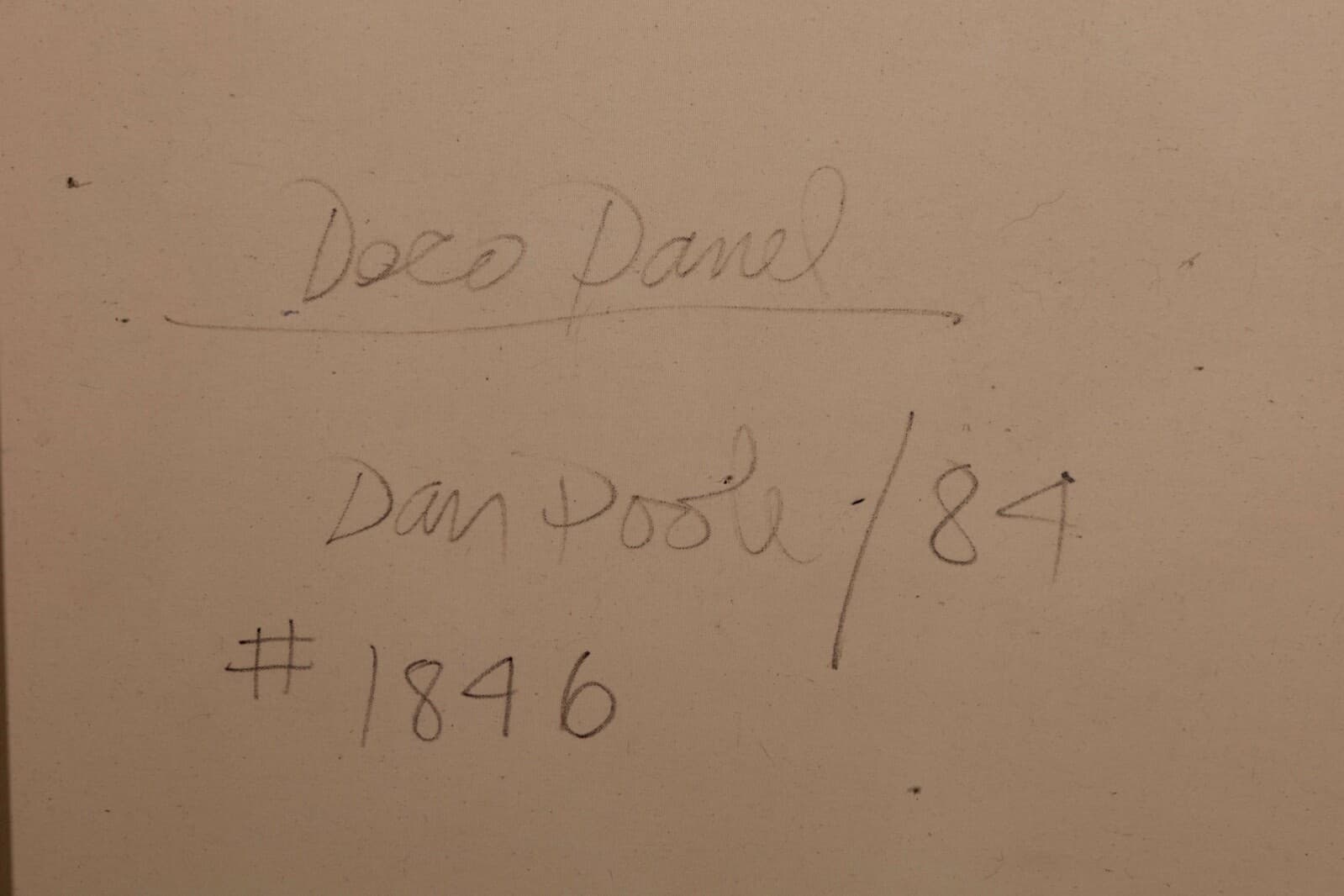 Dan Poole Deco Panel Signed 1984 Acrylic Contemporary Painting on Canvas Framed - Thumbnail 3