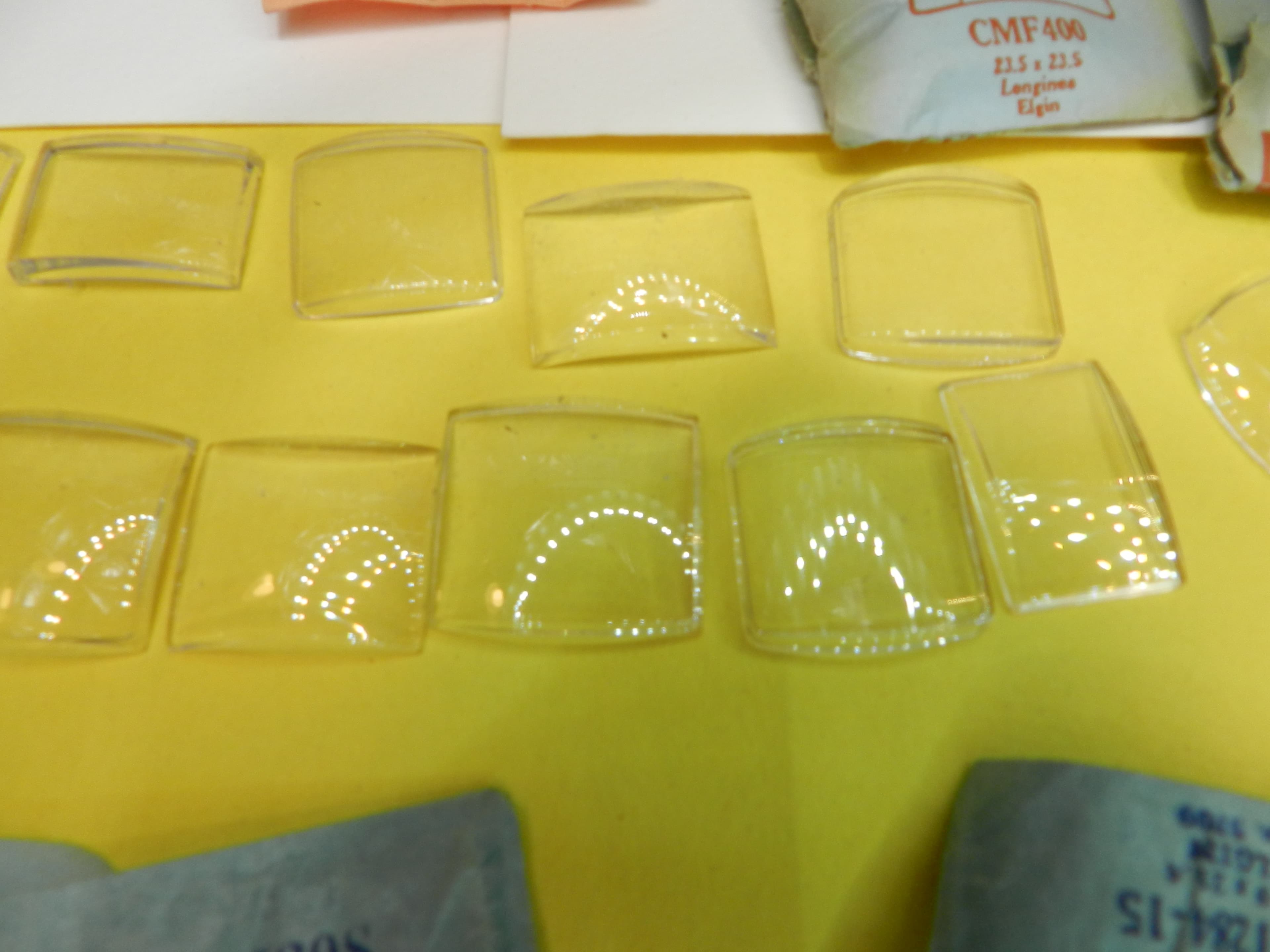 75 Vintage New Old Stock Watchmakers Mens Elgin Crystal Watch Face Lot (O43J) - Thumbnail 10