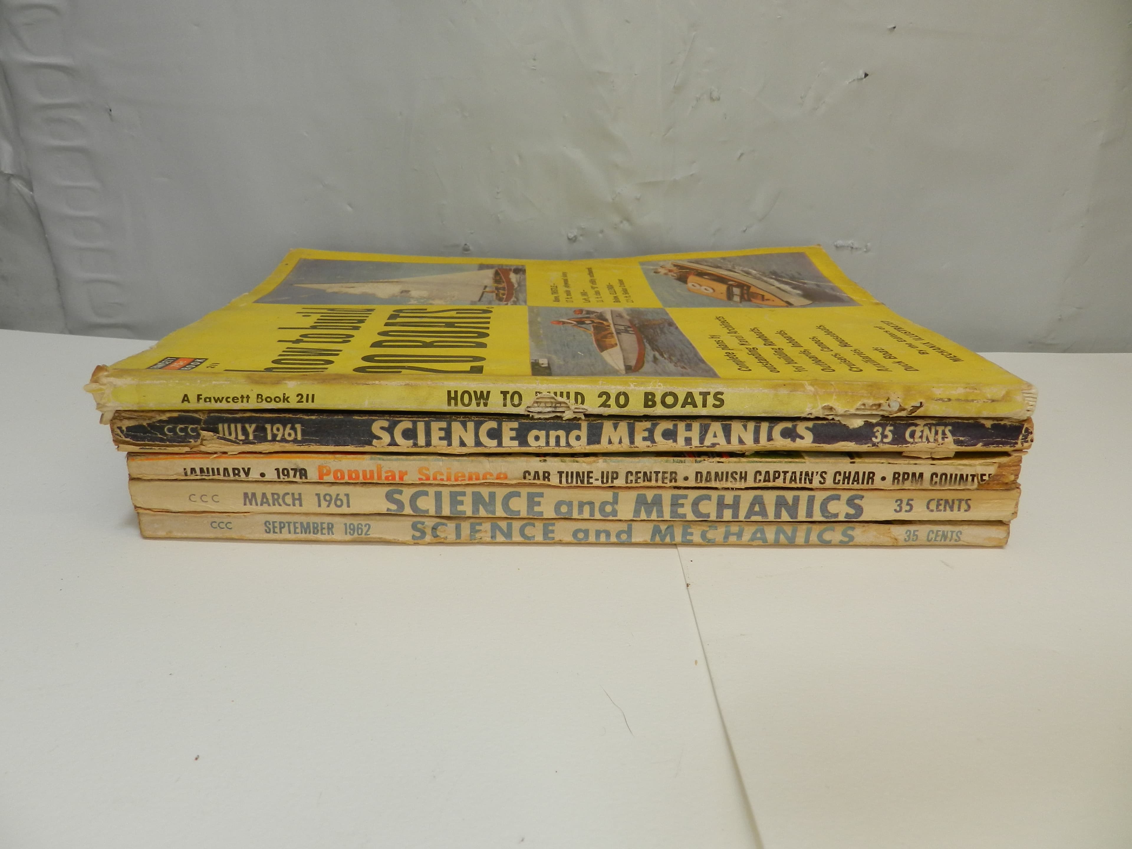 5 Vintage 60's 70's Popular Science and Mechanics / Mechanix Build Boats  (O46J) - Thumbnail 5