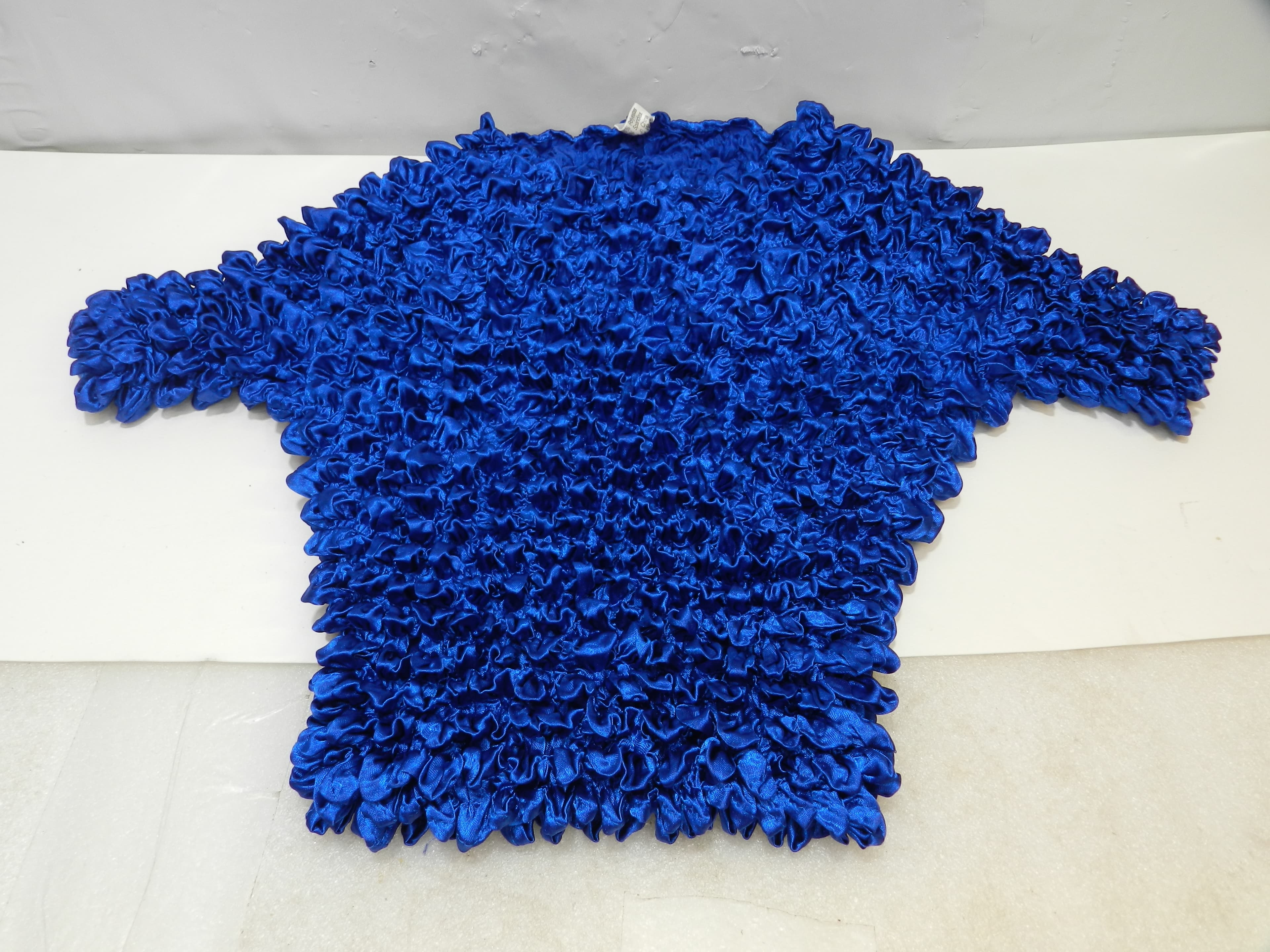 4 Womens One Size Bubble Popcorn Scrunched Stretch Shirt Top (O48J) - Thumbnail 7