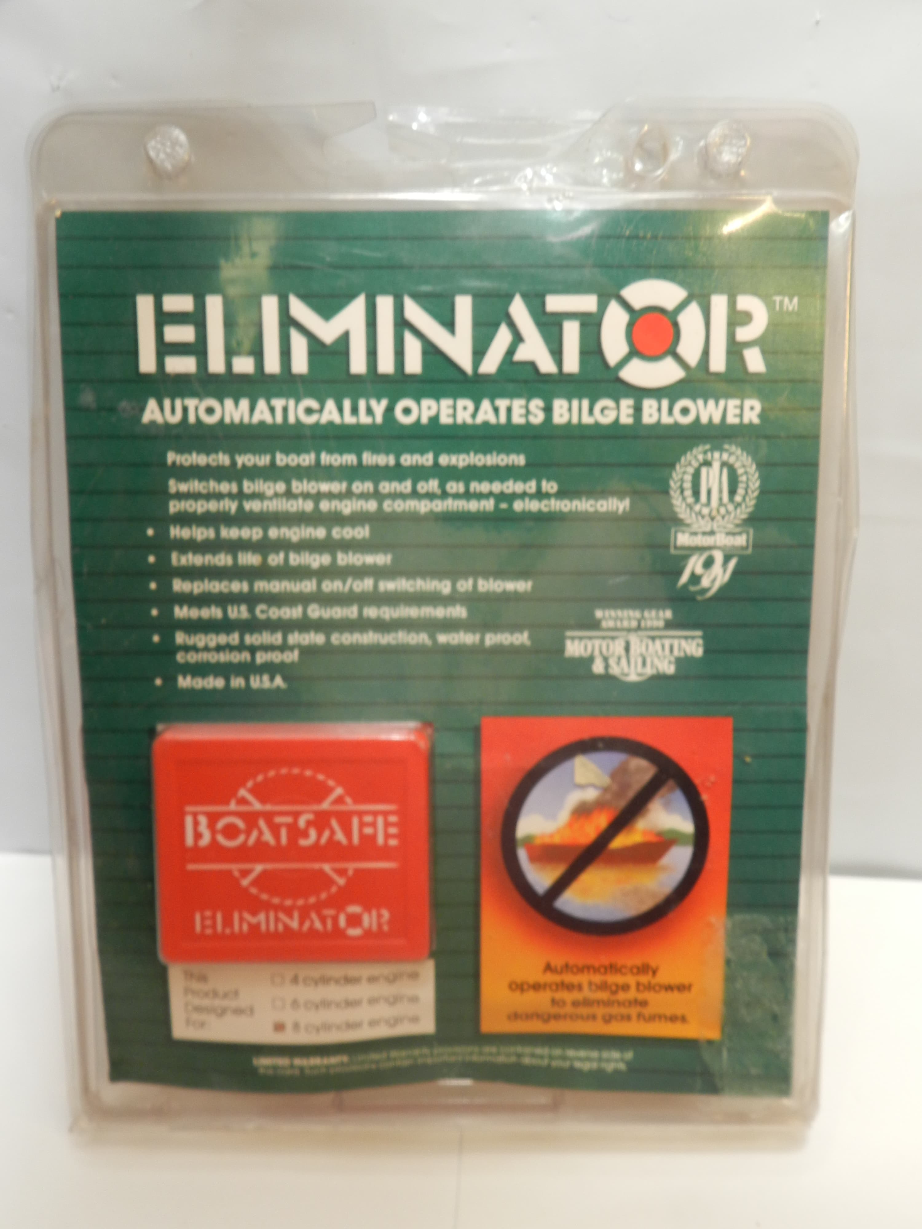 New Eliminator Automatically Operates Bilge Blowers Boats 8 Cyl Engine  (O49J)