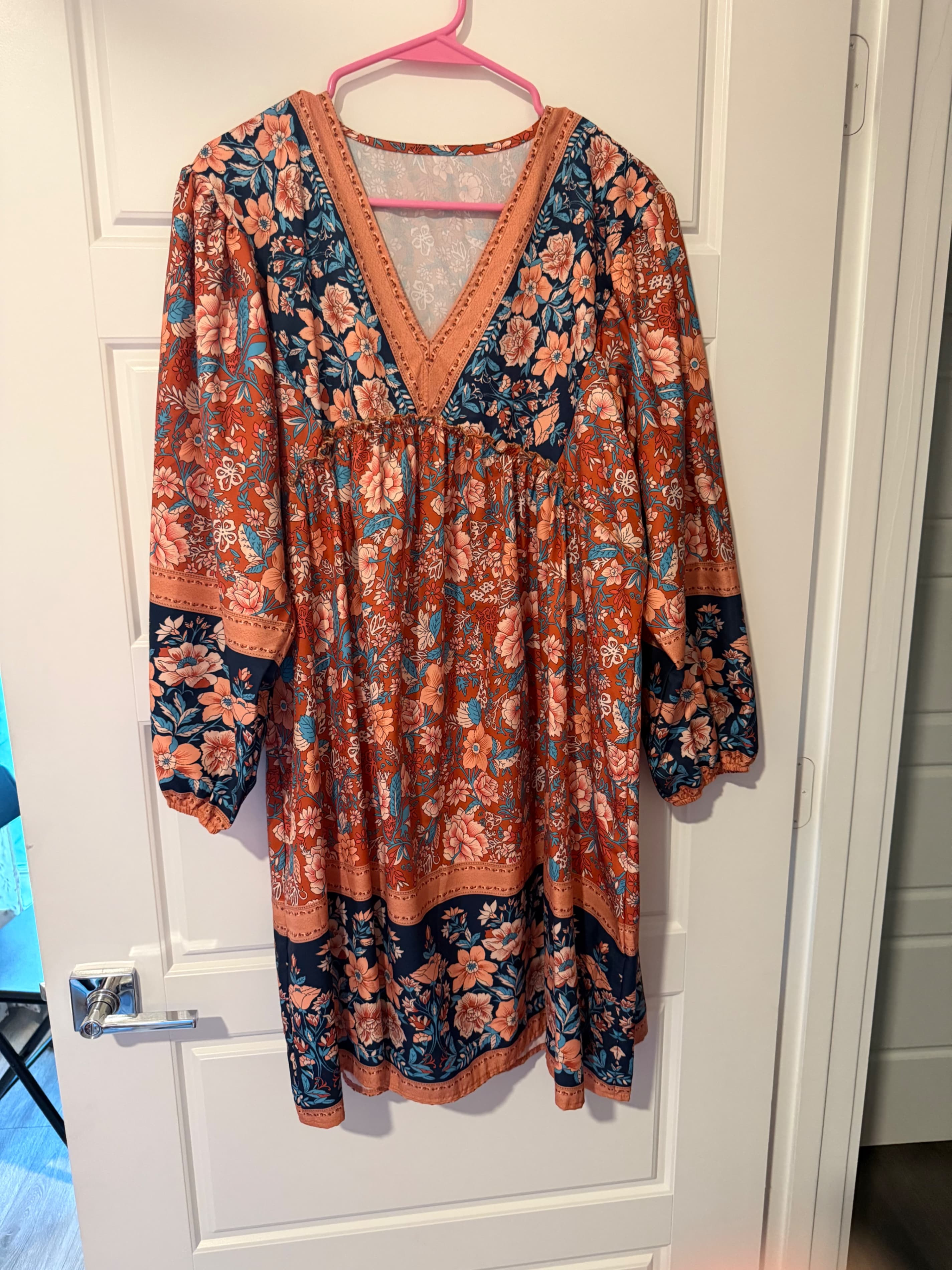 Floral Boho Dress XL 100% Polyester