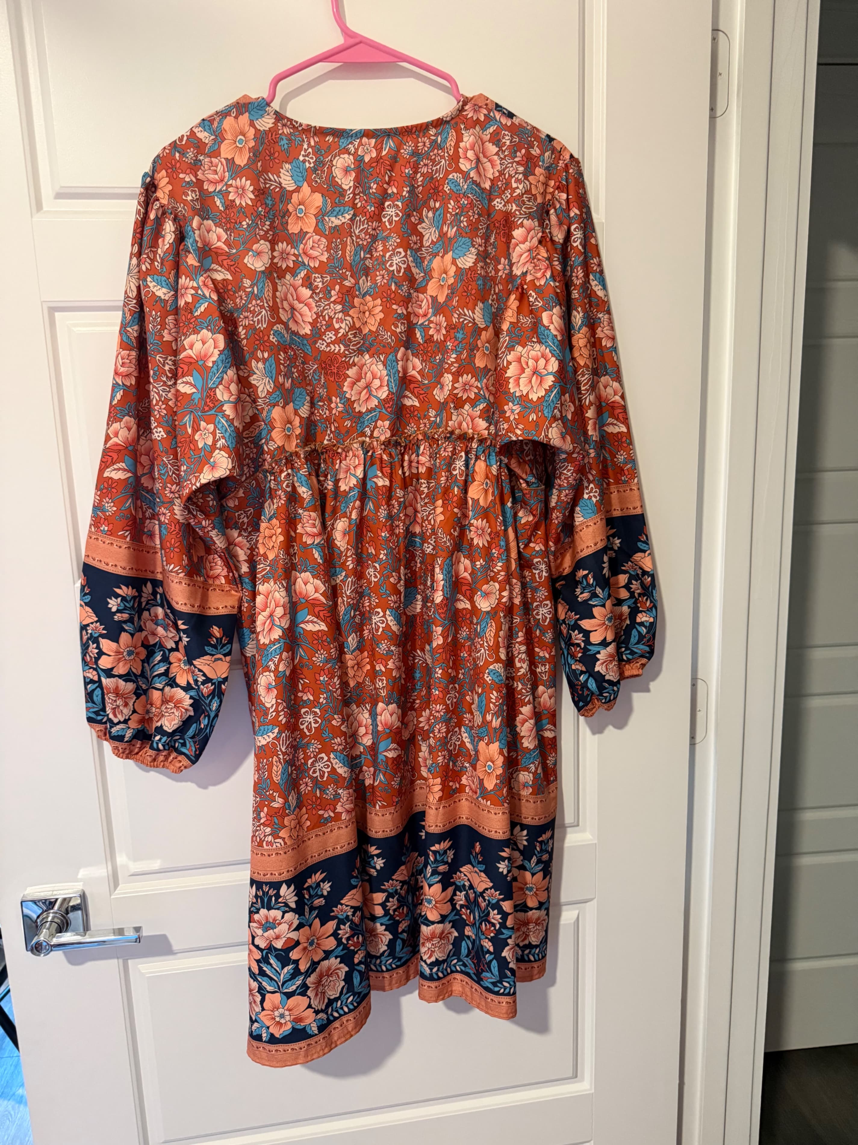 Floral Boho Dress XL 100% Polyester - Thumbnail 3