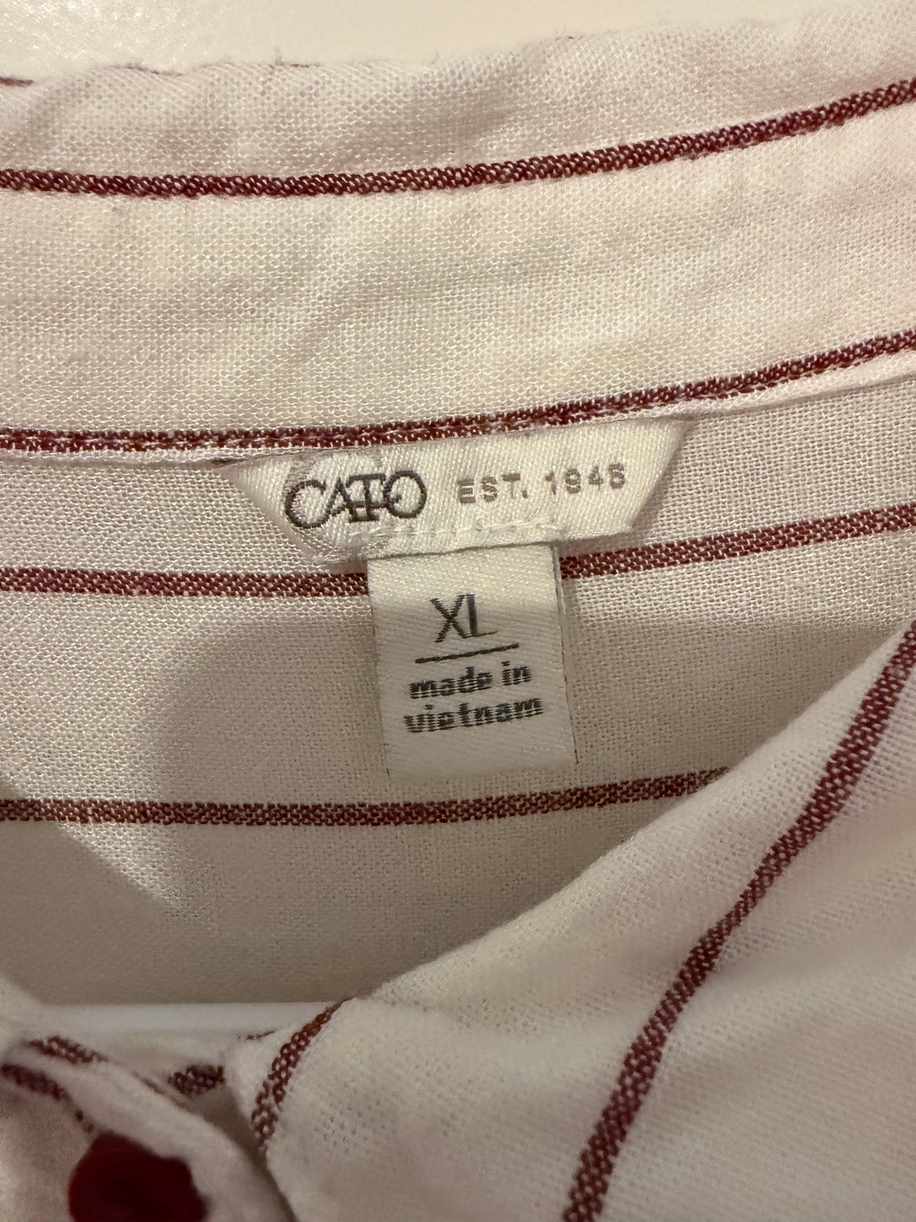 Cato Striped Button-Up Shirt XL - Thumbnail 3