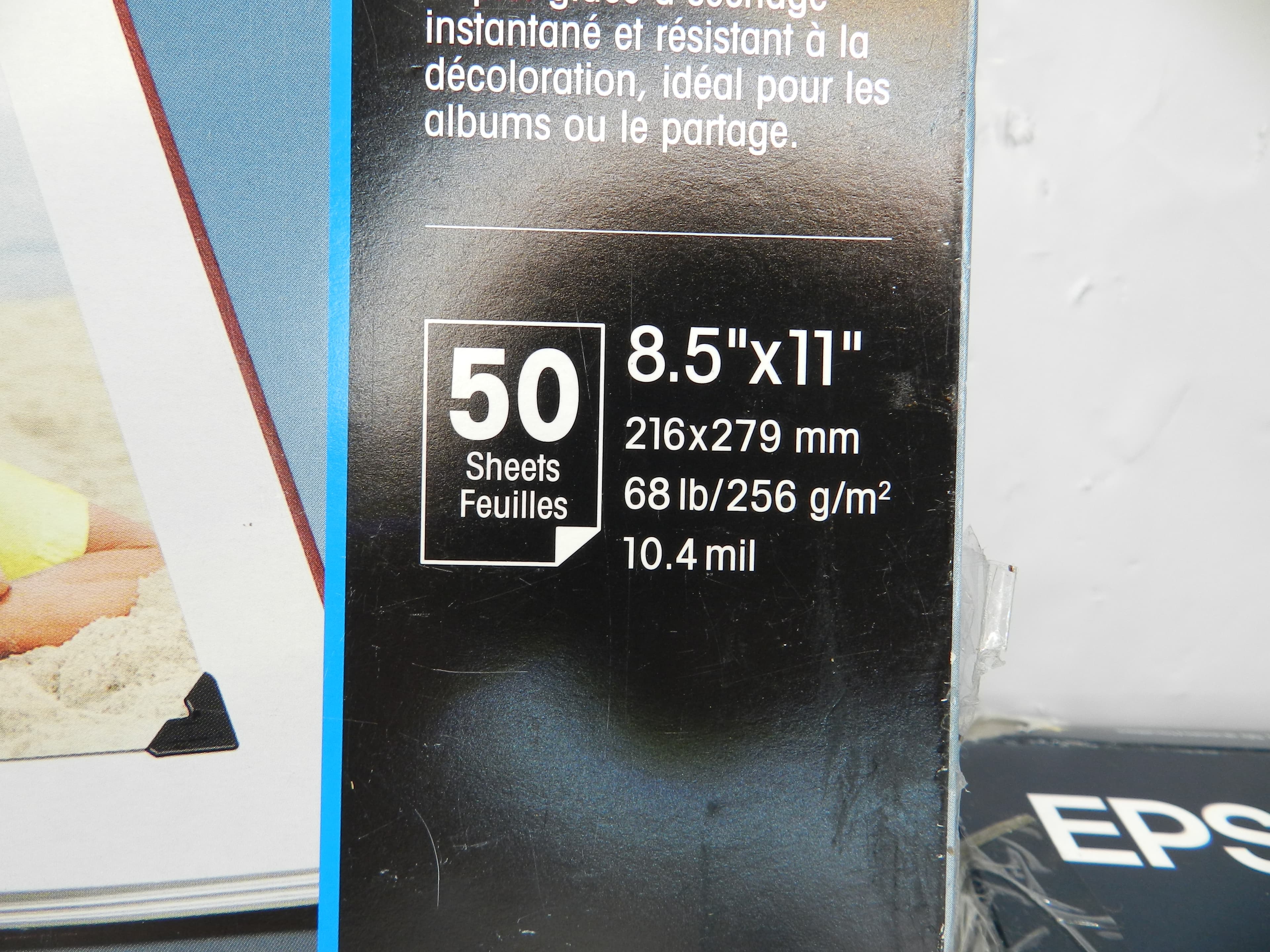 2 Epson Premium Glossy Photo Paper 8.5" x 11” 100 Total Sheet Packs - NEW (O51K) - Thumbnail 2