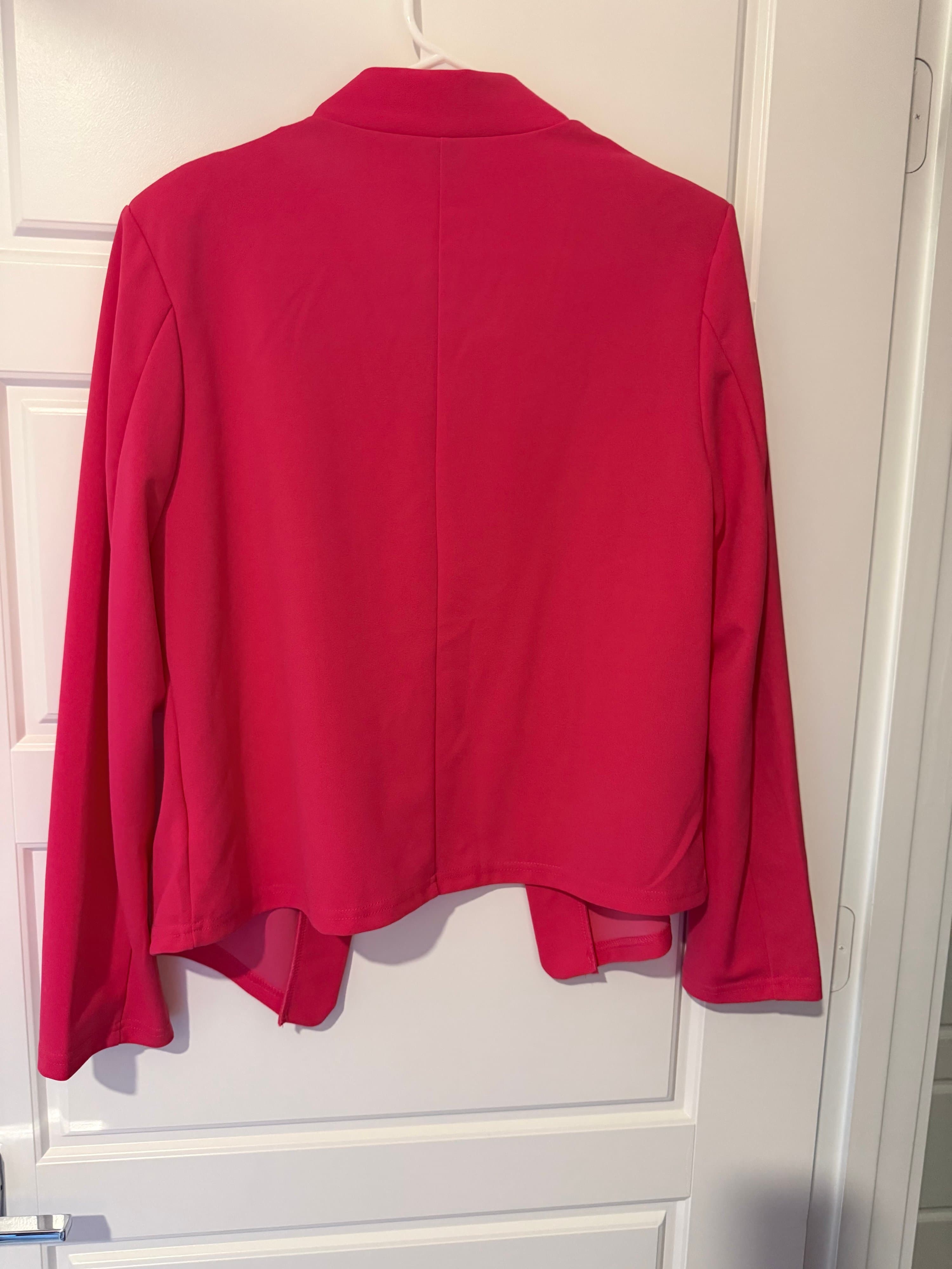 NWT SHEIN Women's Pink Blazer Jacket XL - Thumbnail 3