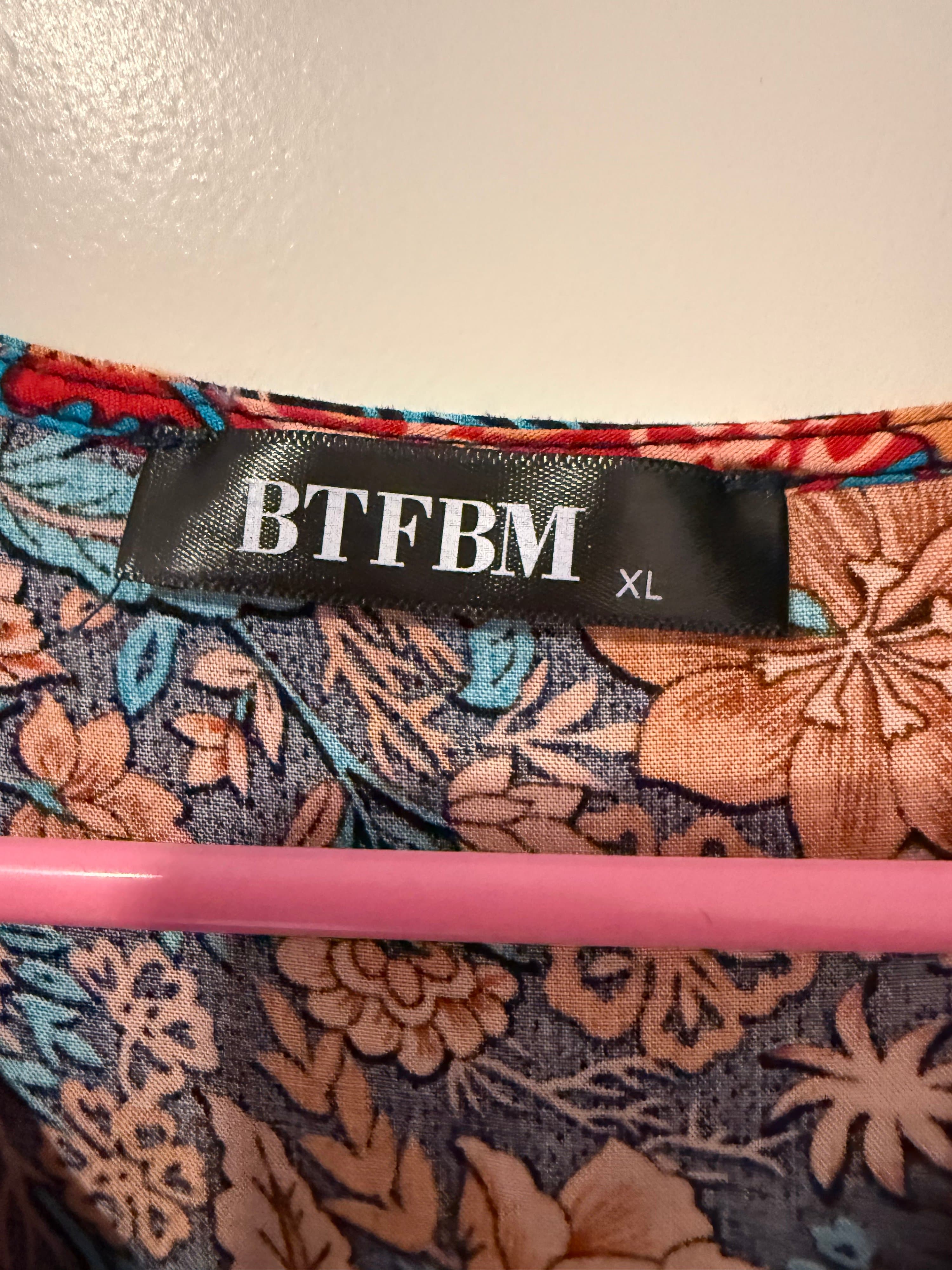 BTFBM Floral Boho Dress XL - Thumbnail 2