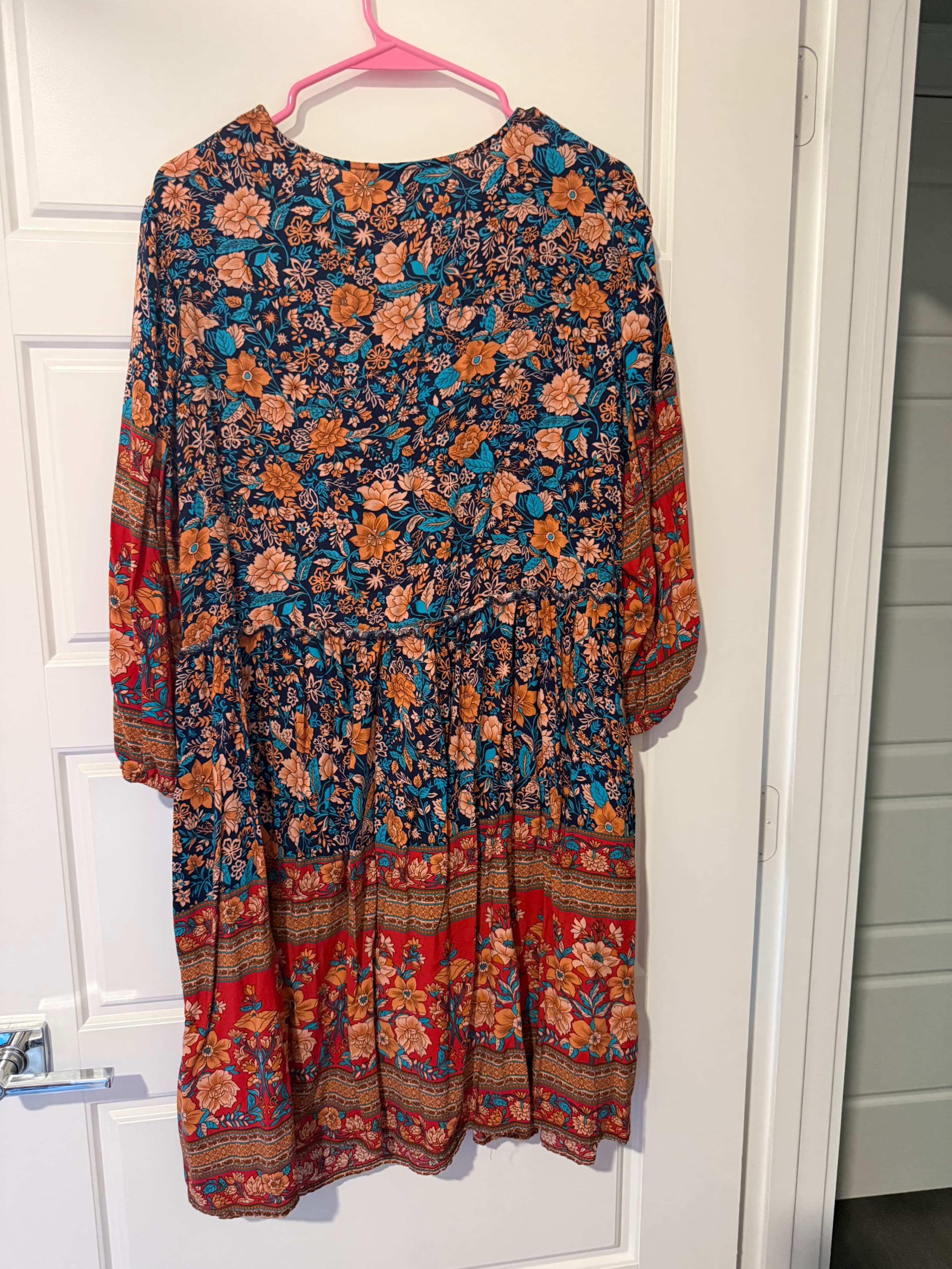 BTFBM Floral Boho Dress XL - Thumbnail 3