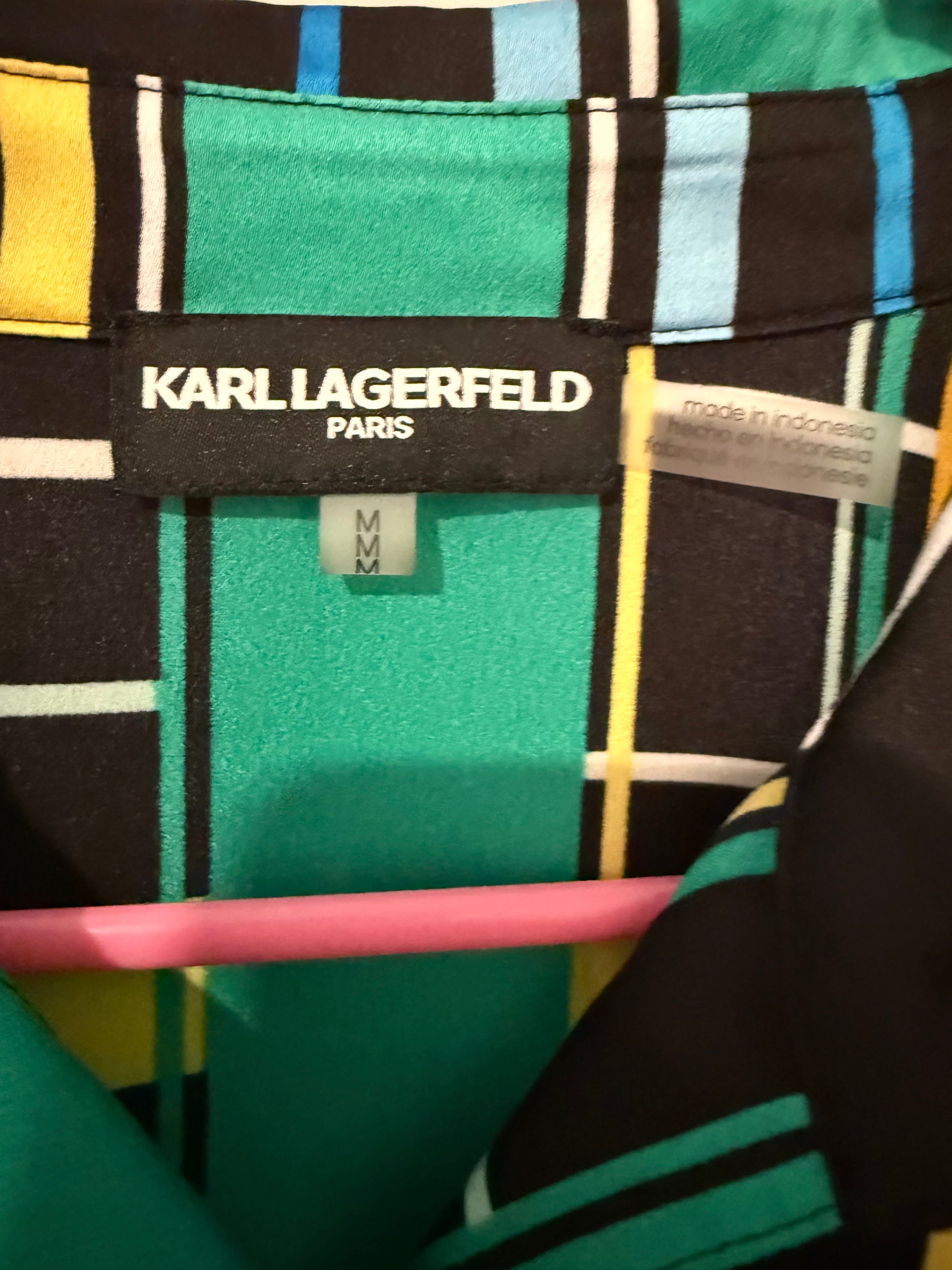 Karl Lagerfeld Multicolor Geometric Button-Up Shirt M - Thumbnail 2
